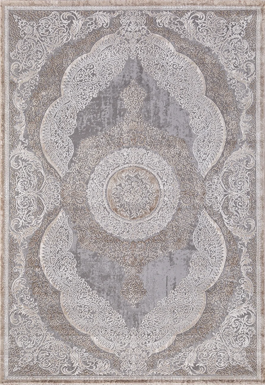 Классический ковер ARMINA 03880C - GREY / BROWN Heat-set Турция