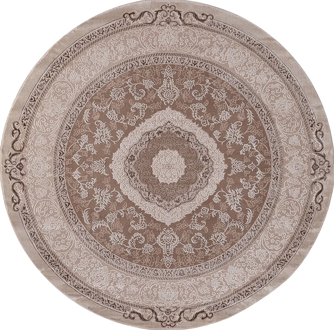 Классический ковер ARMINA 03874B - BROWN / BROWN Heat-set Турция