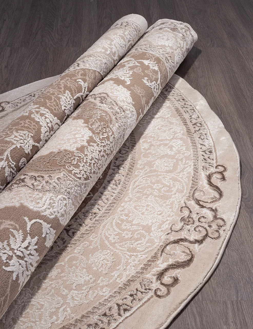 Классический ковер ARMINA 03874B - BROWN / BROWN Heat-set Турция