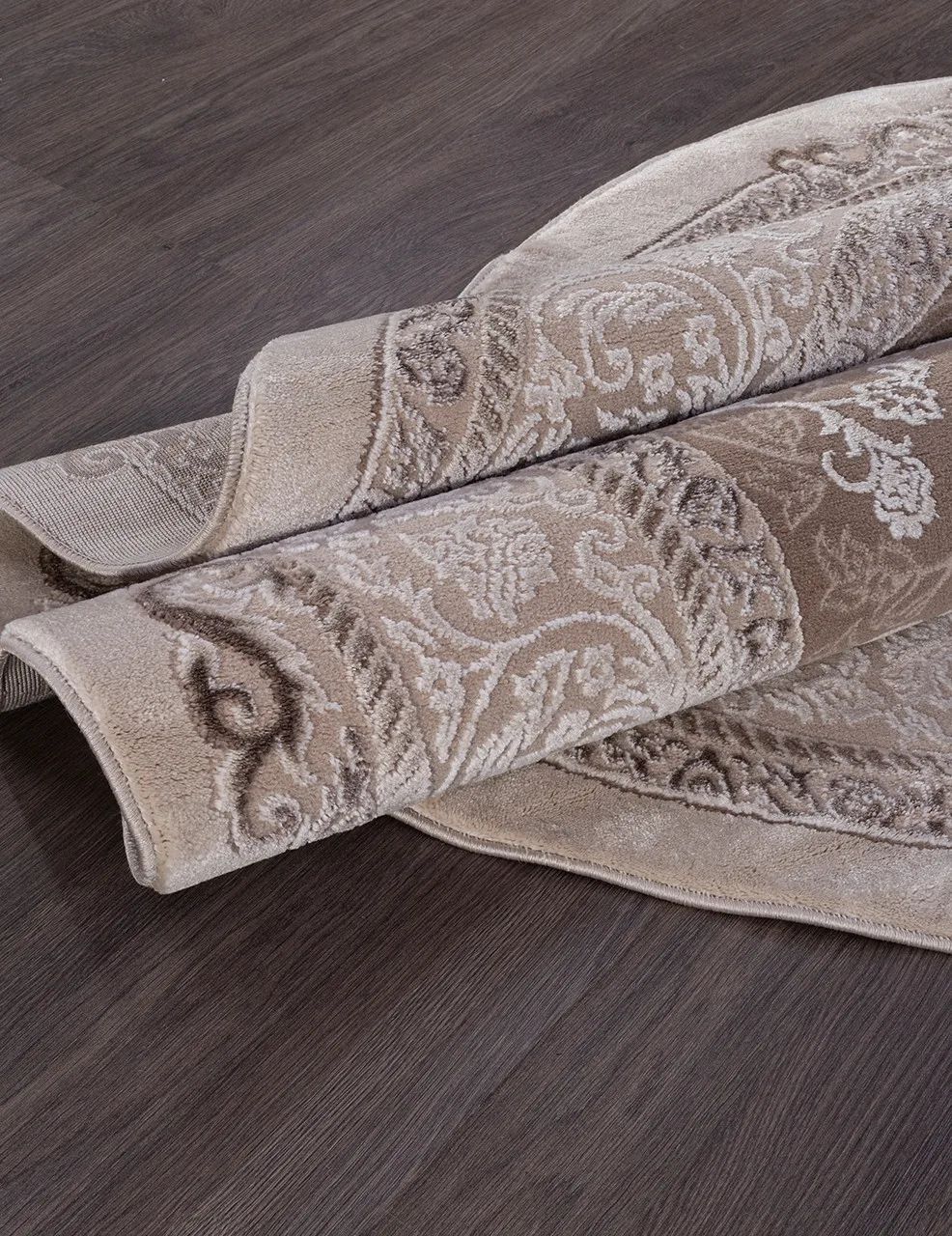 Классический ковер ARMINA 03874B - BROWN / BROWN Heat-set Турция