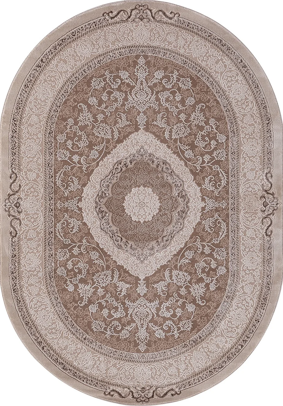 Классический ковер ARMINA 03874B - BROWN / BROWN Heat-set Турция