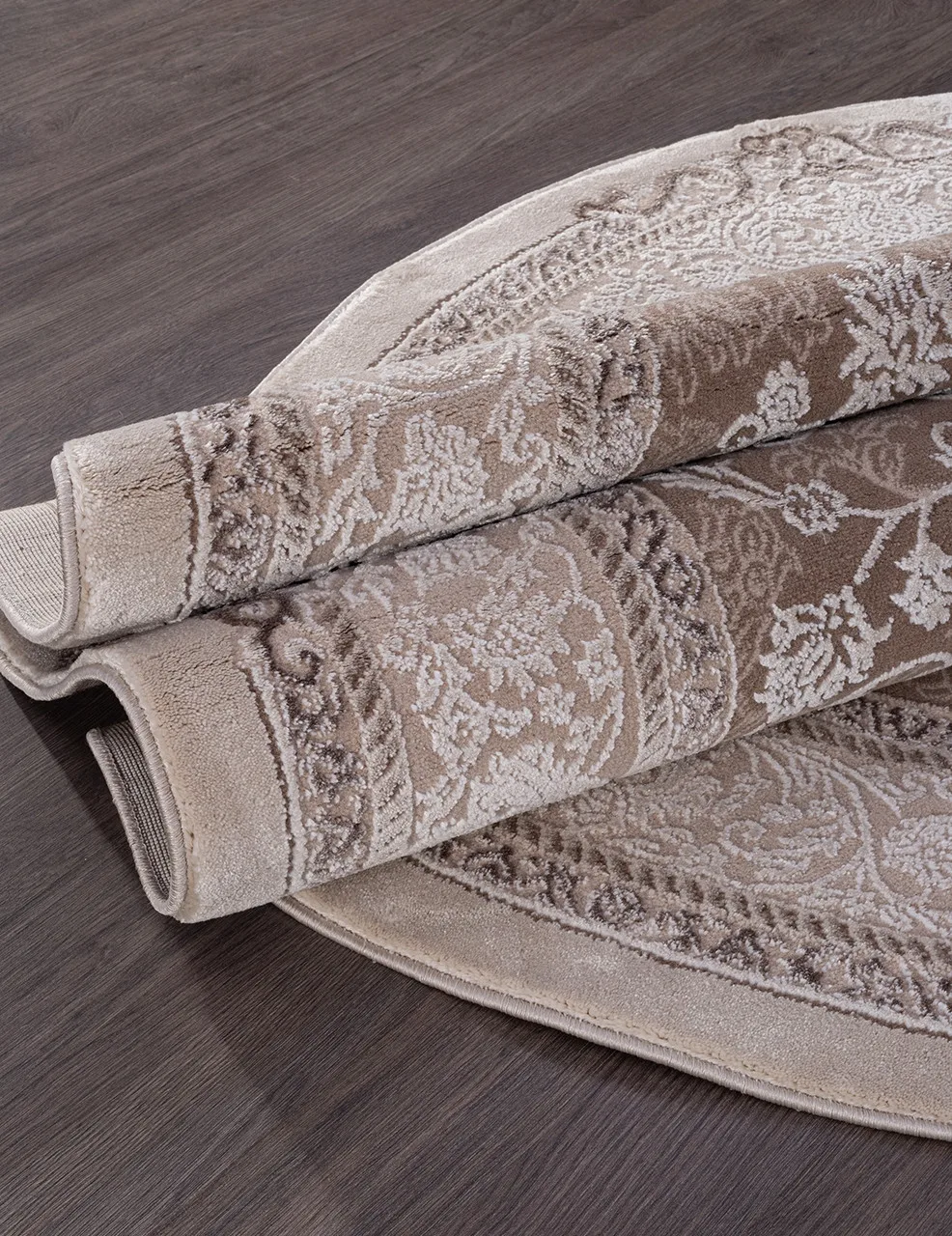 Классический ковер ARMINA 03874B - BROWN / BROWN Heat-set Турция