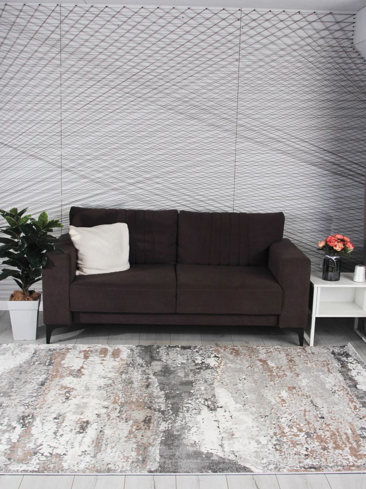 Современный ковер GRAFF 2788 - GRAY-BEIGE Heat-set Россия