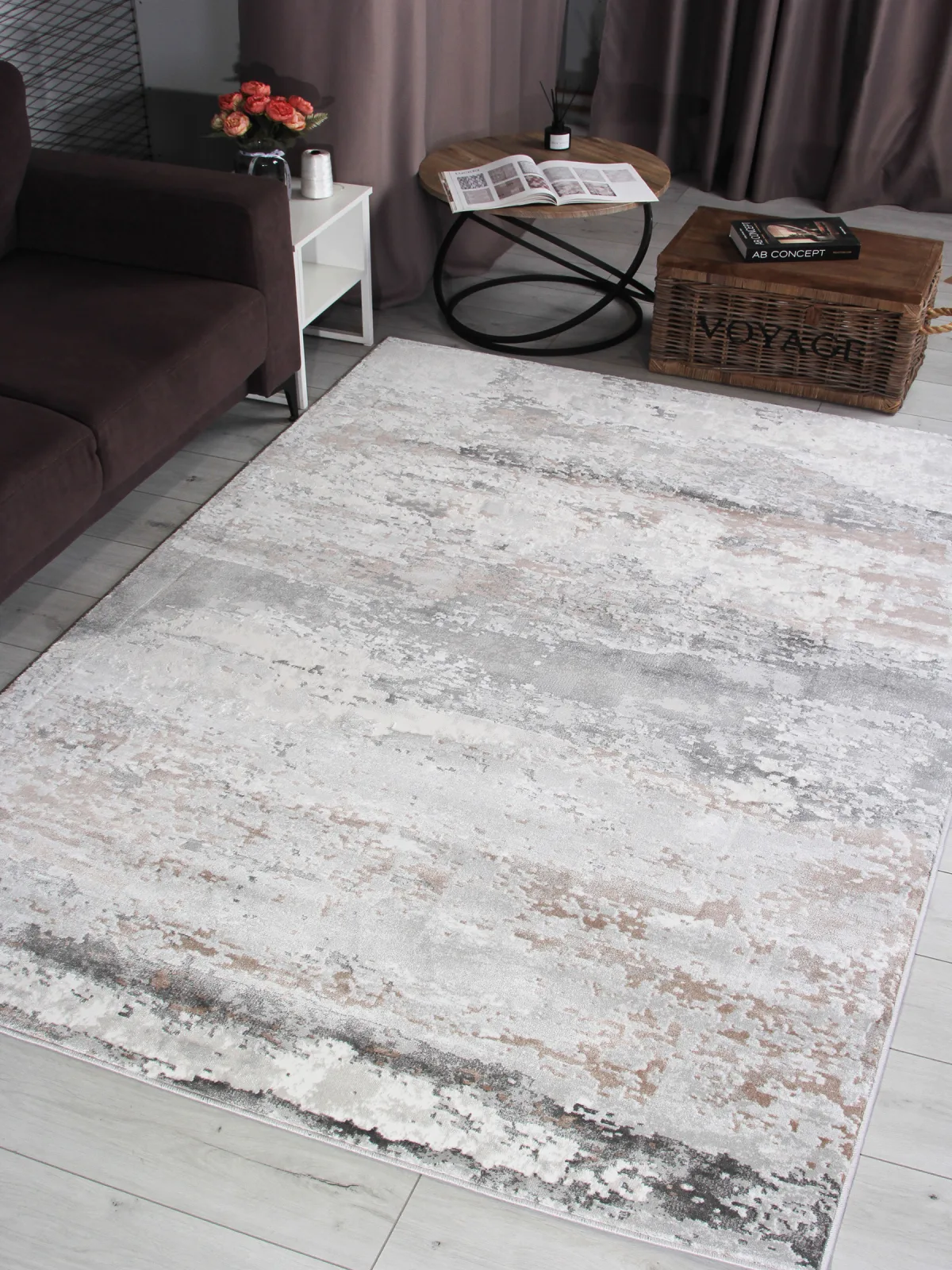 Современный ковер GRAFF 2788 - GRAY-BEIGE Heat-set Россия