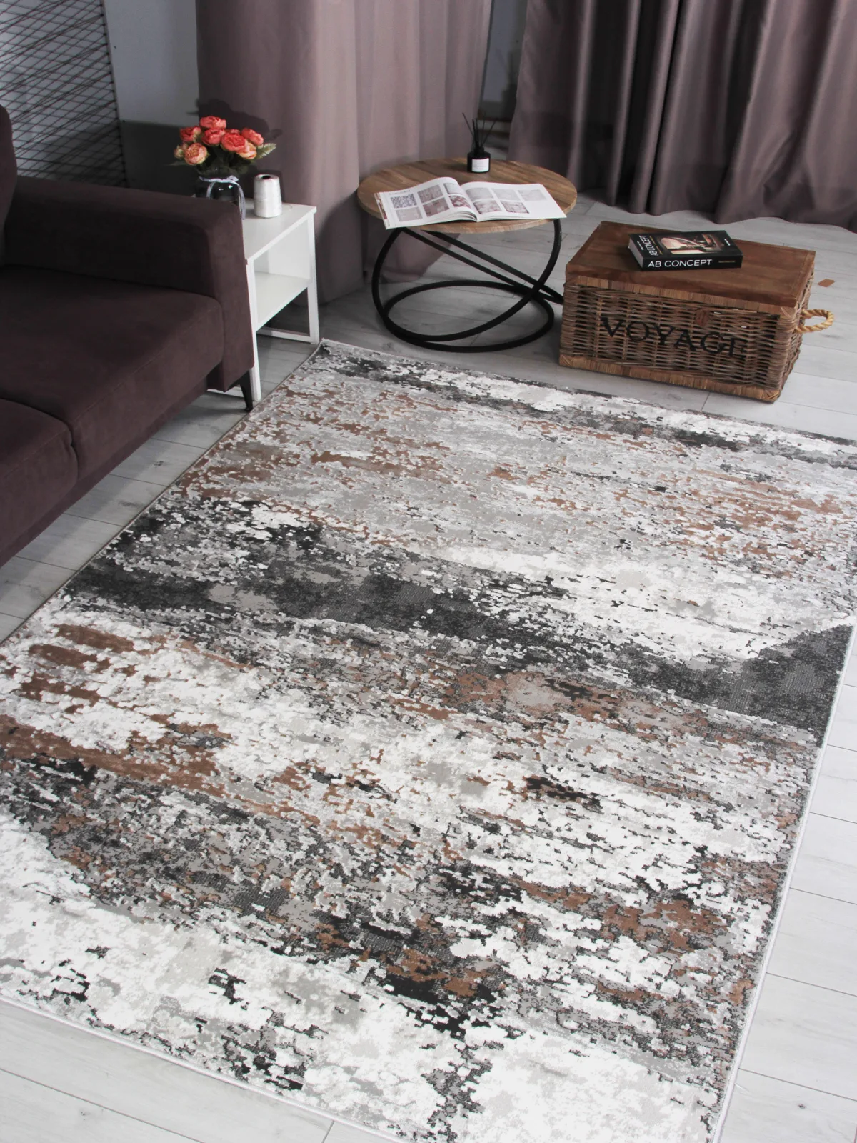 Современный ковер GRAFF 2788 - GRAY-BEIGE Heat-set Россия