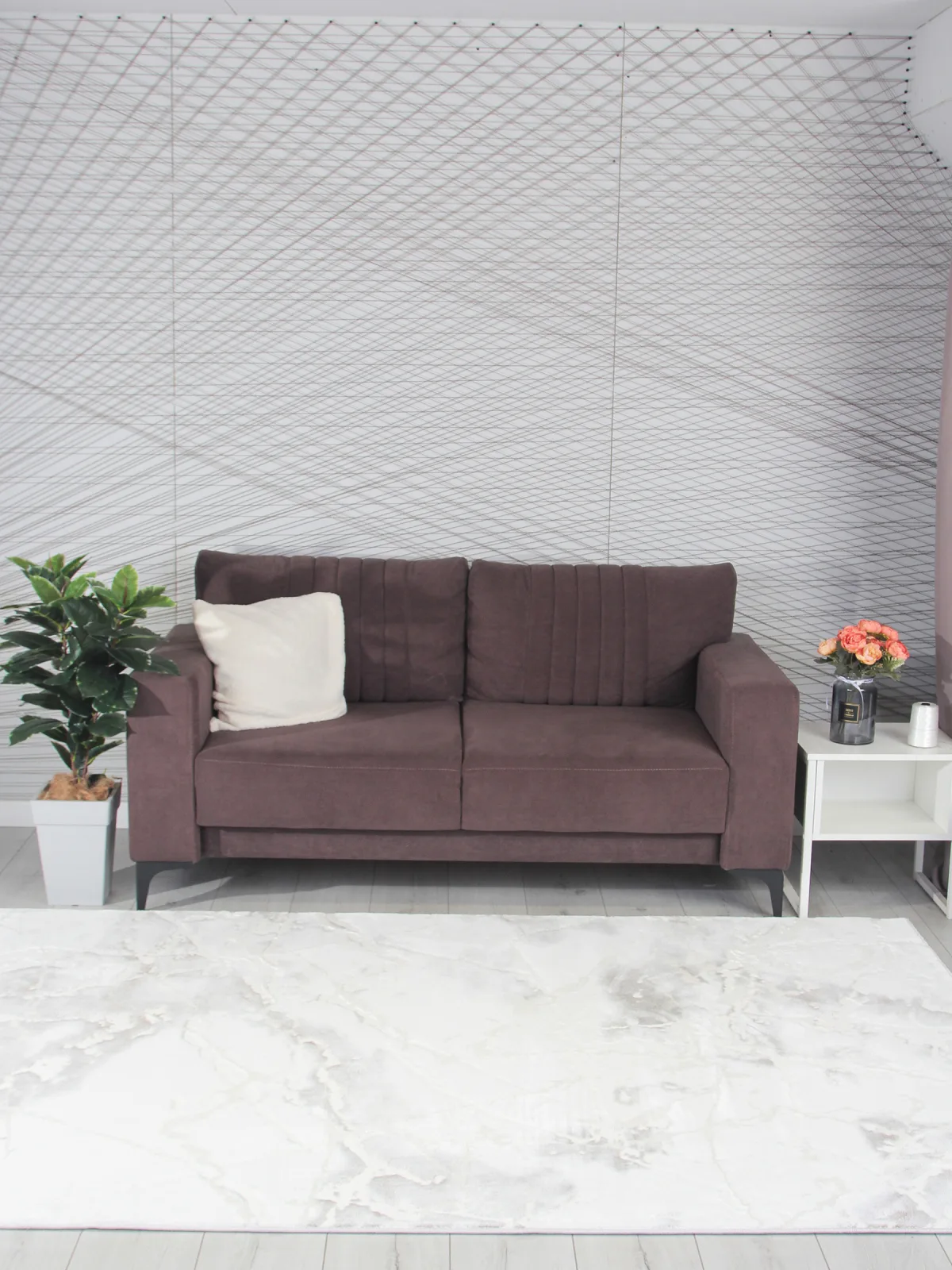 Современный ковер GRAFF 3270 - GRAY-BEIGE Heat-set Россия