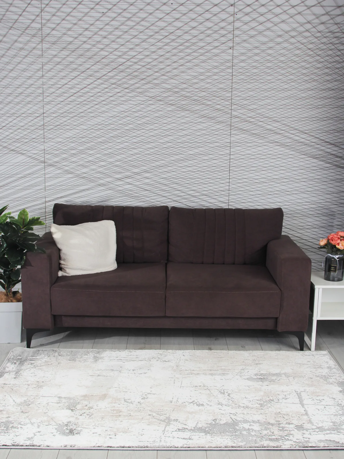 Современный ковер GRAFF 3433 - GRAY-BEIGE Heat-set Россия