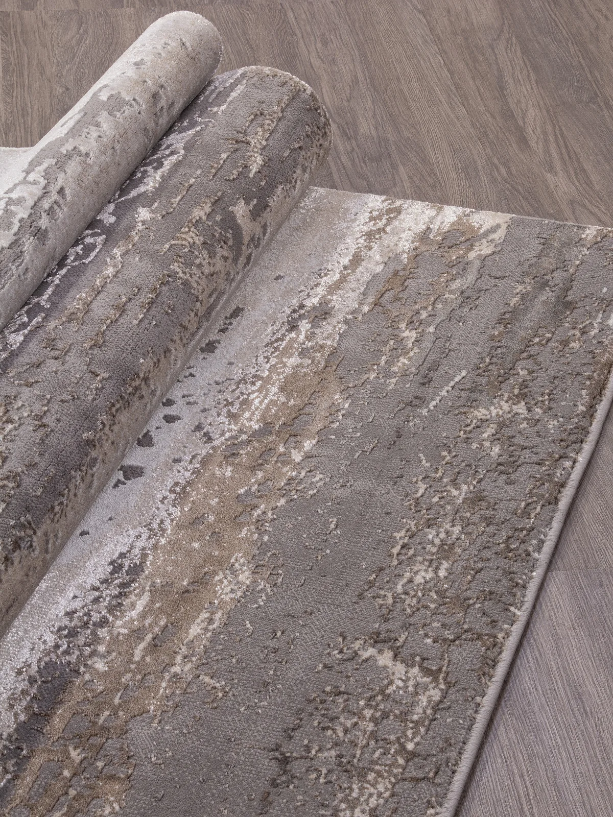 Современный ковер GRAFF 3312 - GRAY-BEIGE Heat-set Россия