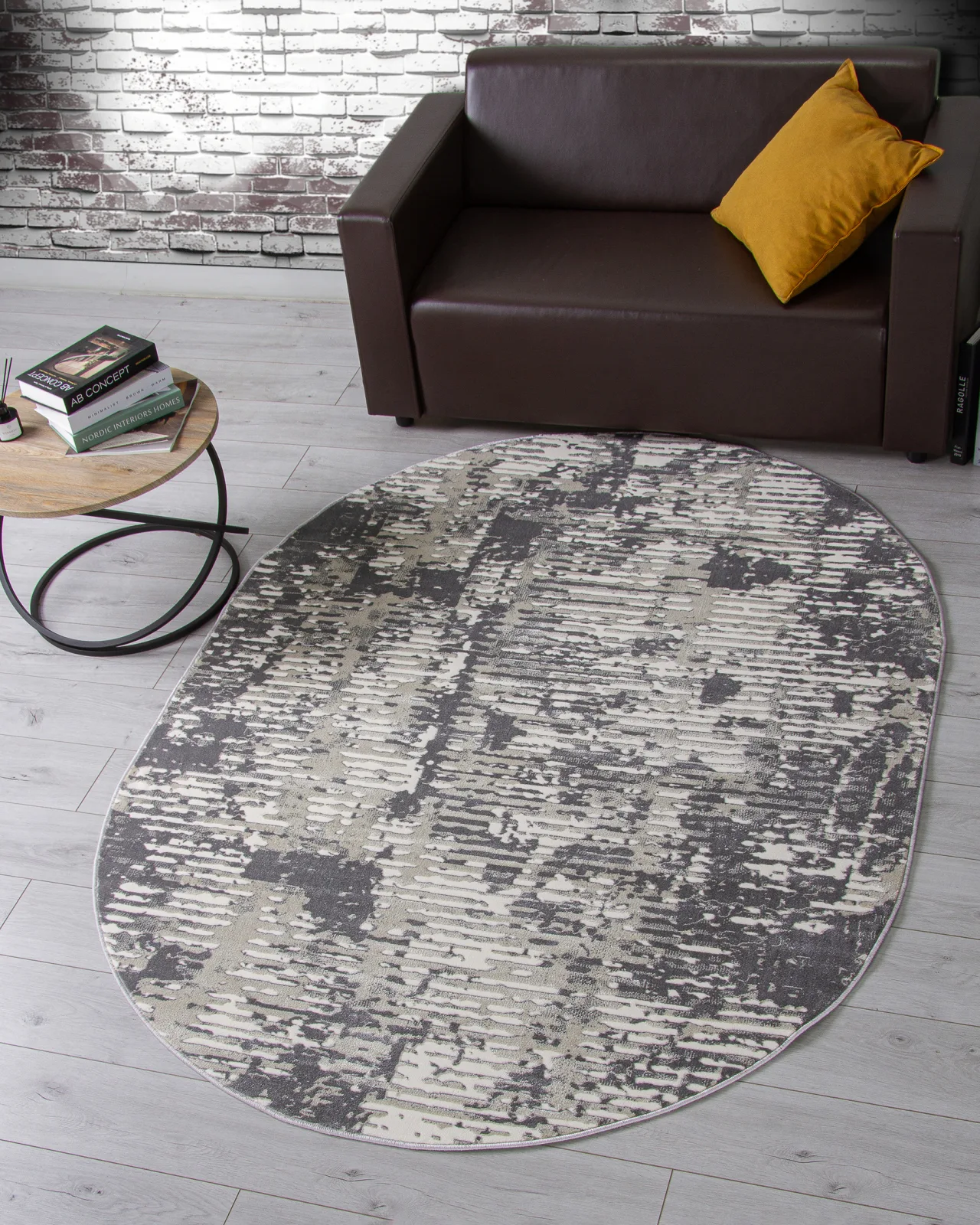 Современный ковер ATLANTIS D999 - CREAM-GRAY Heat-set Россия
