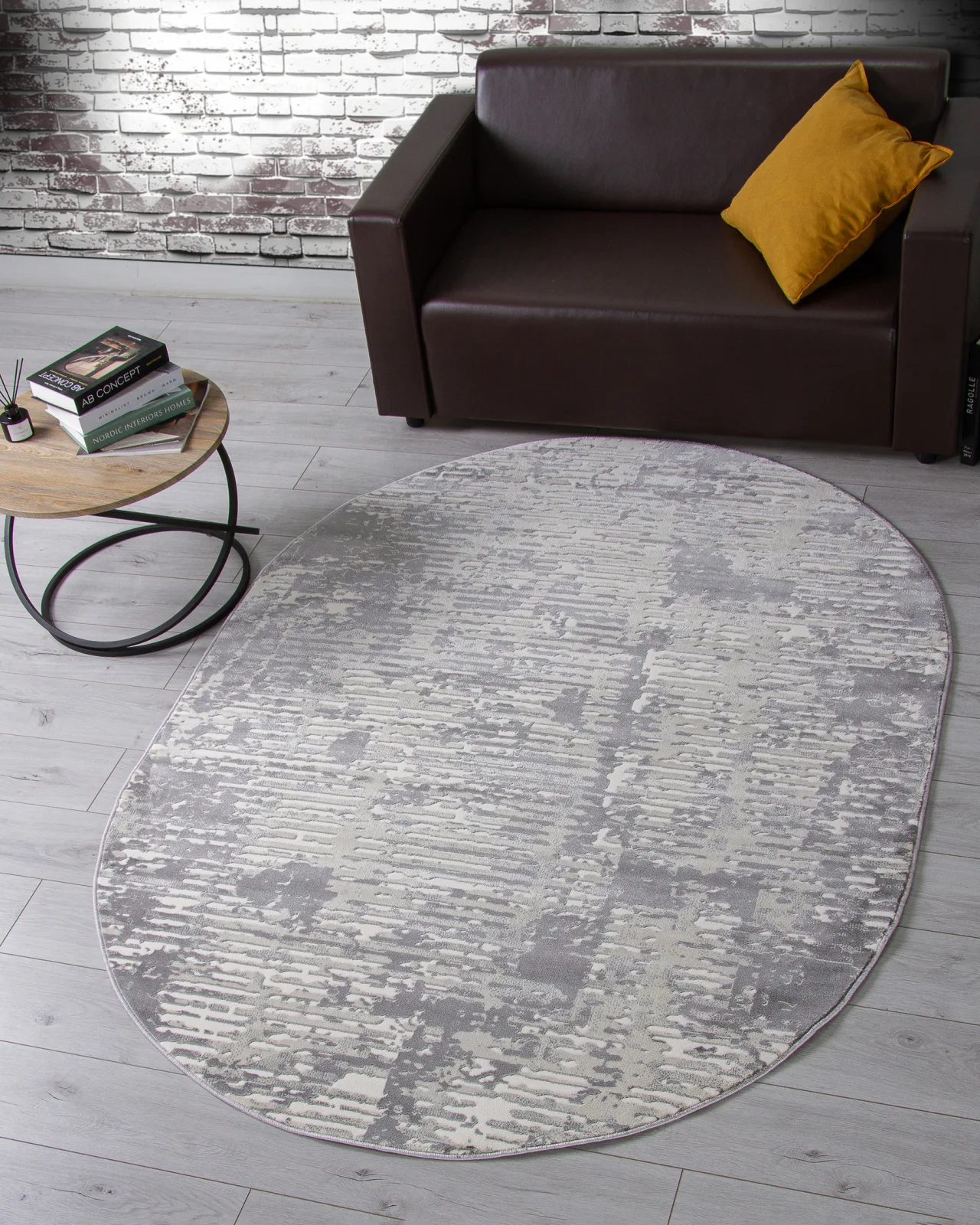 Современный ковер ATLANTIS D999 - CREAM-GRAY Heat-set Россия