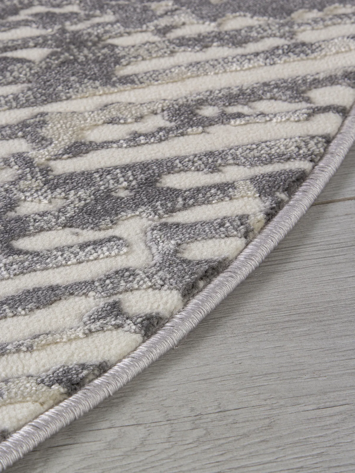 Современный ковер ATLANTIS D999 - CREAM-GRAY Heat-set Россия