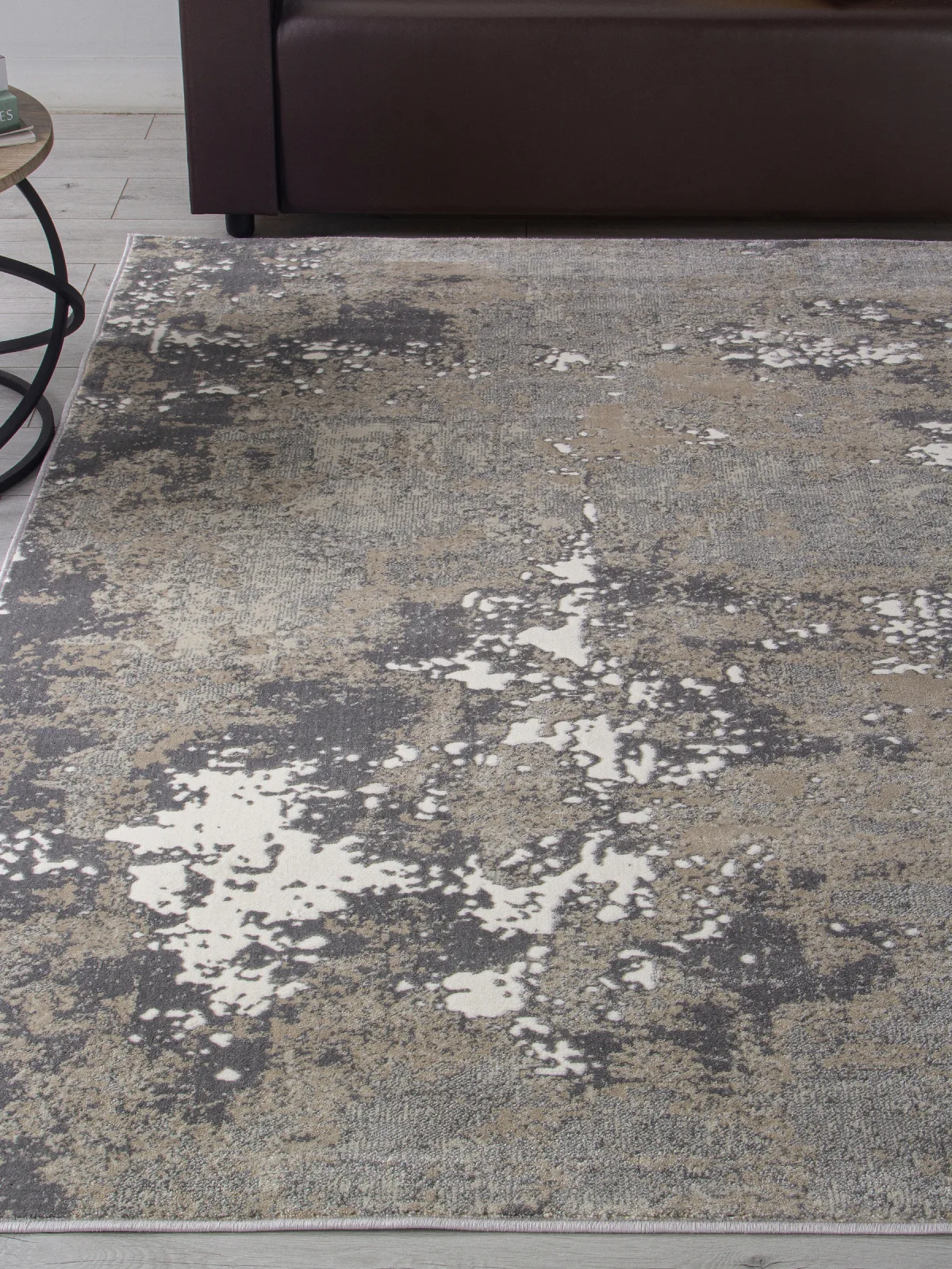 Современный ковер ATLANTIS D996 - CREAM-GRAY Heat-set Россия