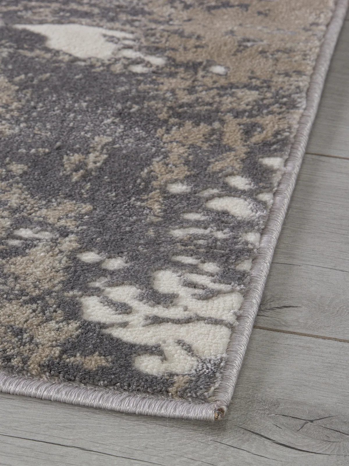 Современный ковер ATLANTIS D996 - CREAM-GRAY Heat-set Россия