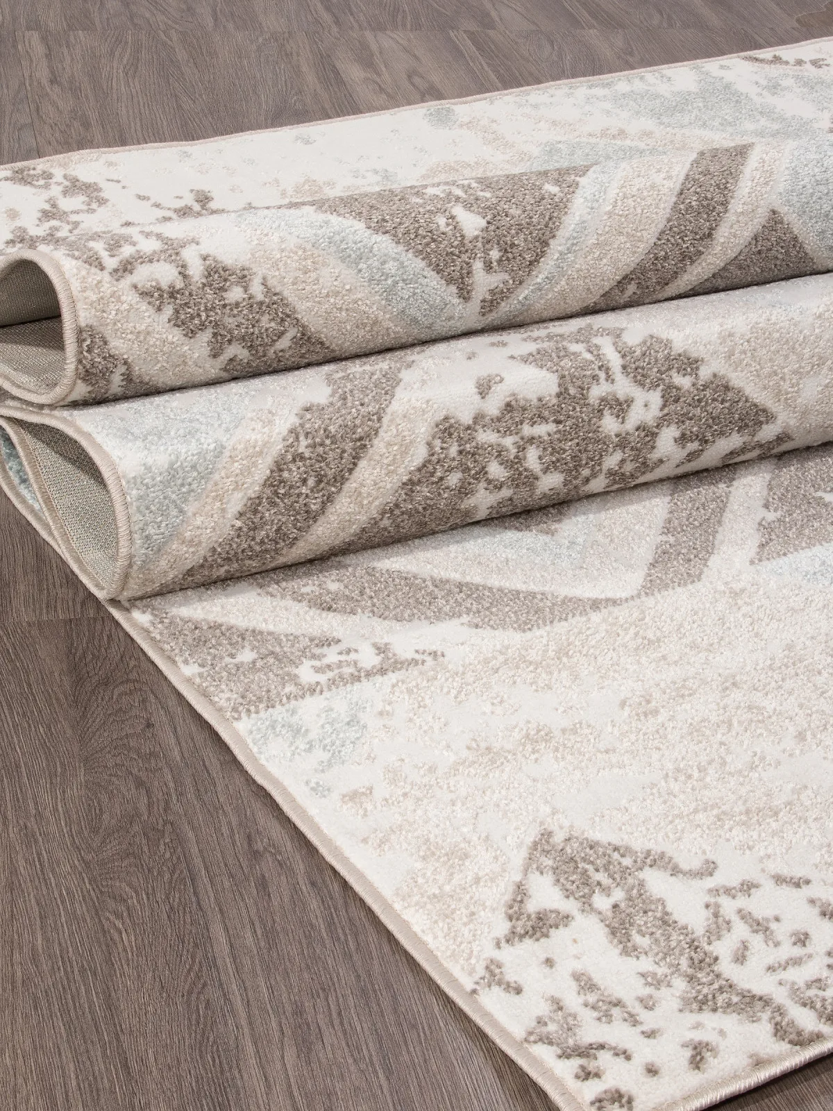 Современный ковер NATUREL D979 - BEIGE-BLUE фризе Россия