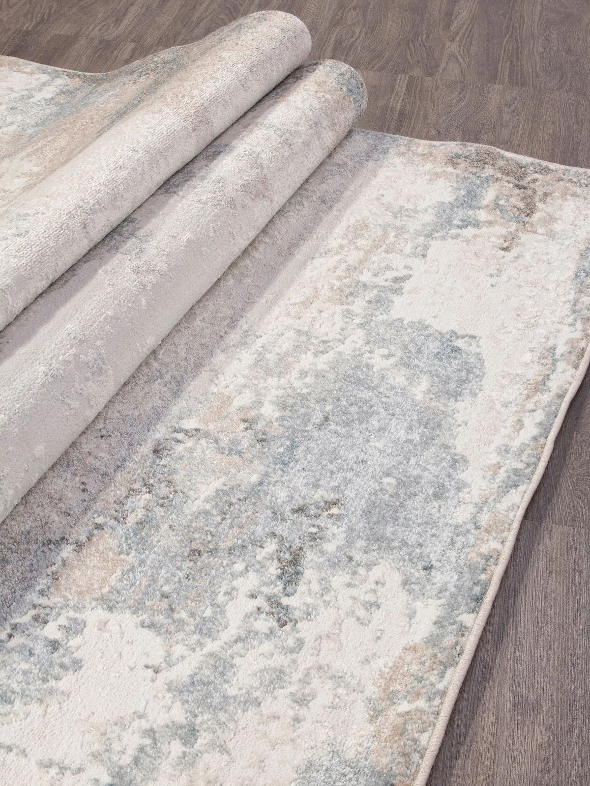 Современный ковер NATUREL D994 - BEIGE-BLUE фризе Россия
