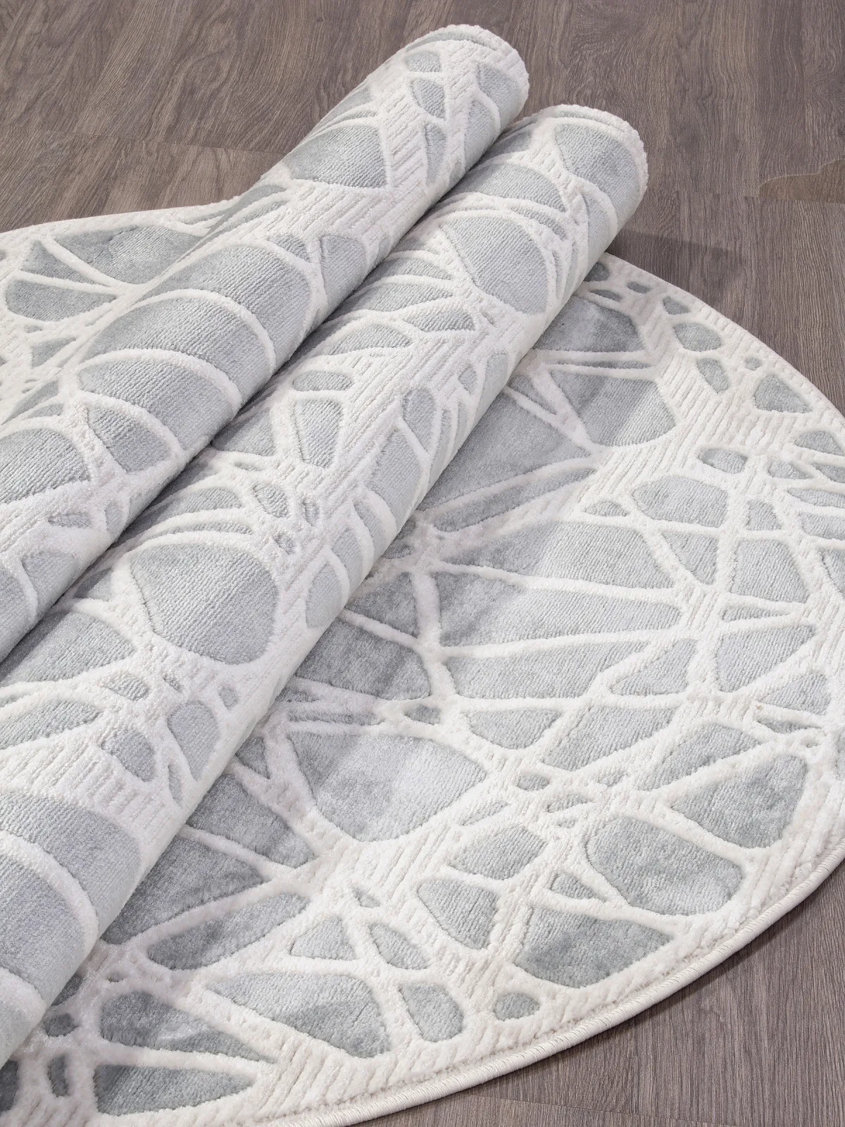 Современный ковер MIRANDA D967 - BLUE-CREAM Heat-set Россия