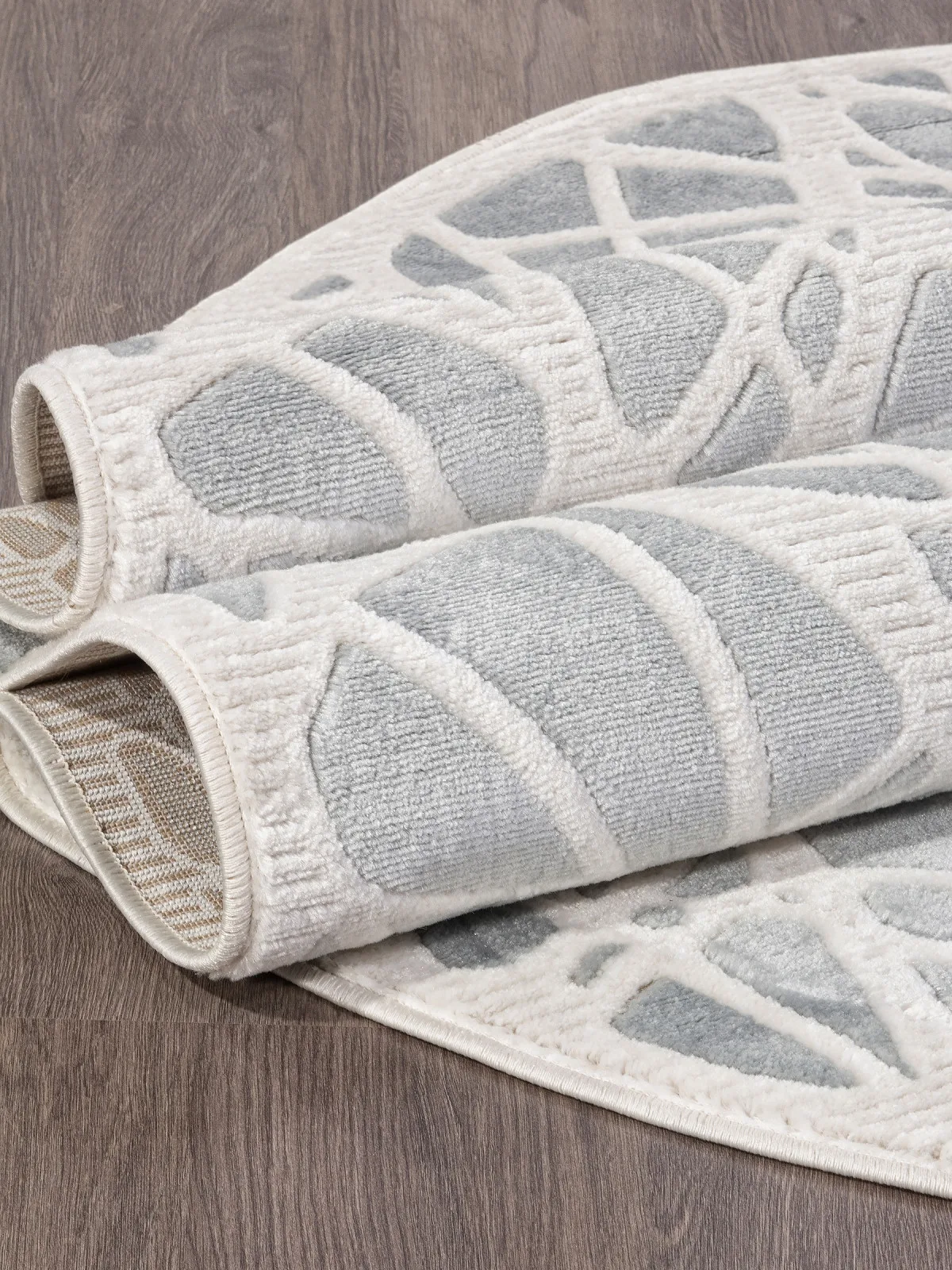 Современный ковер MIRANDA D967 - BLUE-CREAM Heat-set Россия