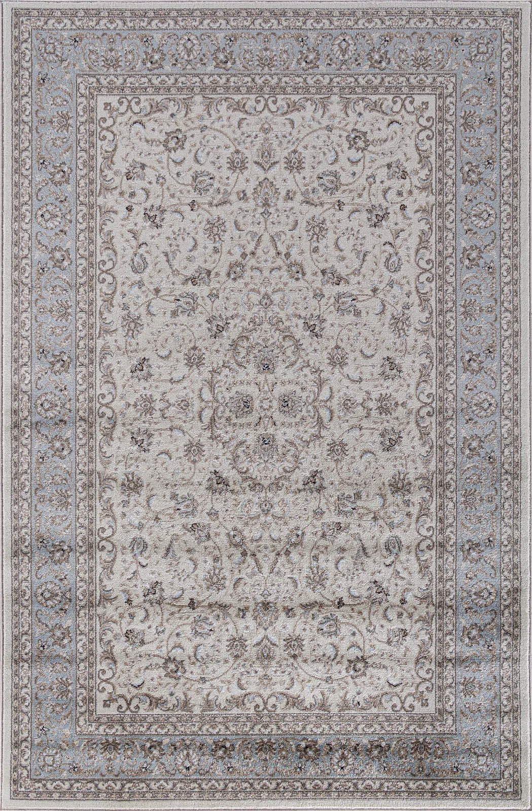 Классический ковер VALENCIA DELUXE F014 - CREAM-L.BLUE Heat-set Россия