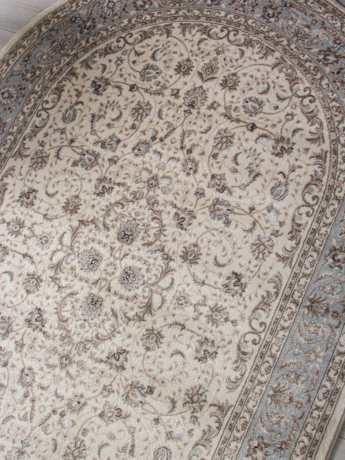 Классический ковер VALENCIA DELUXE F014 - CREAM-L.BLUE Heat-set Россия