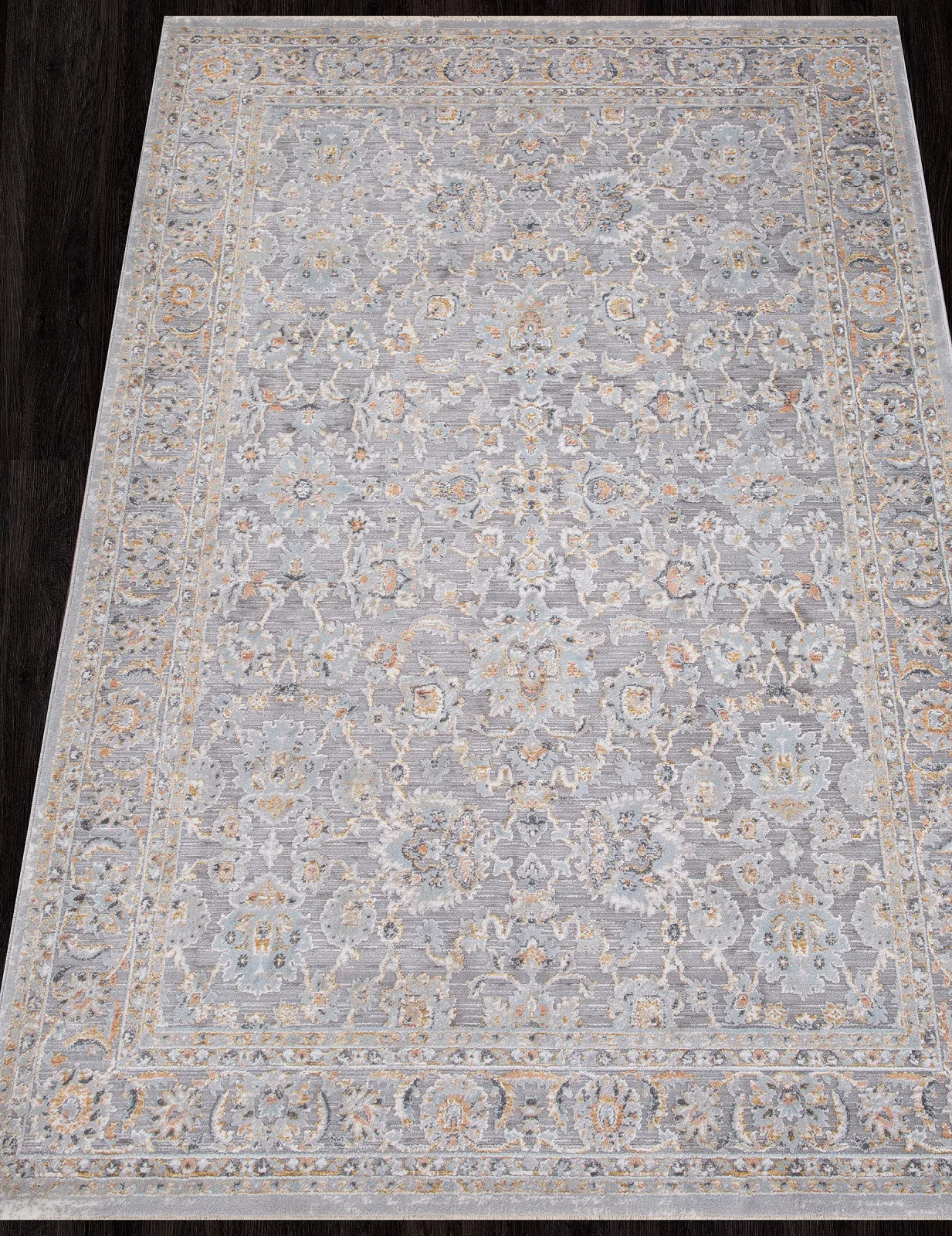 Классический ковер PETRA L0761C - LIGHT GRAY Heat-set Турция