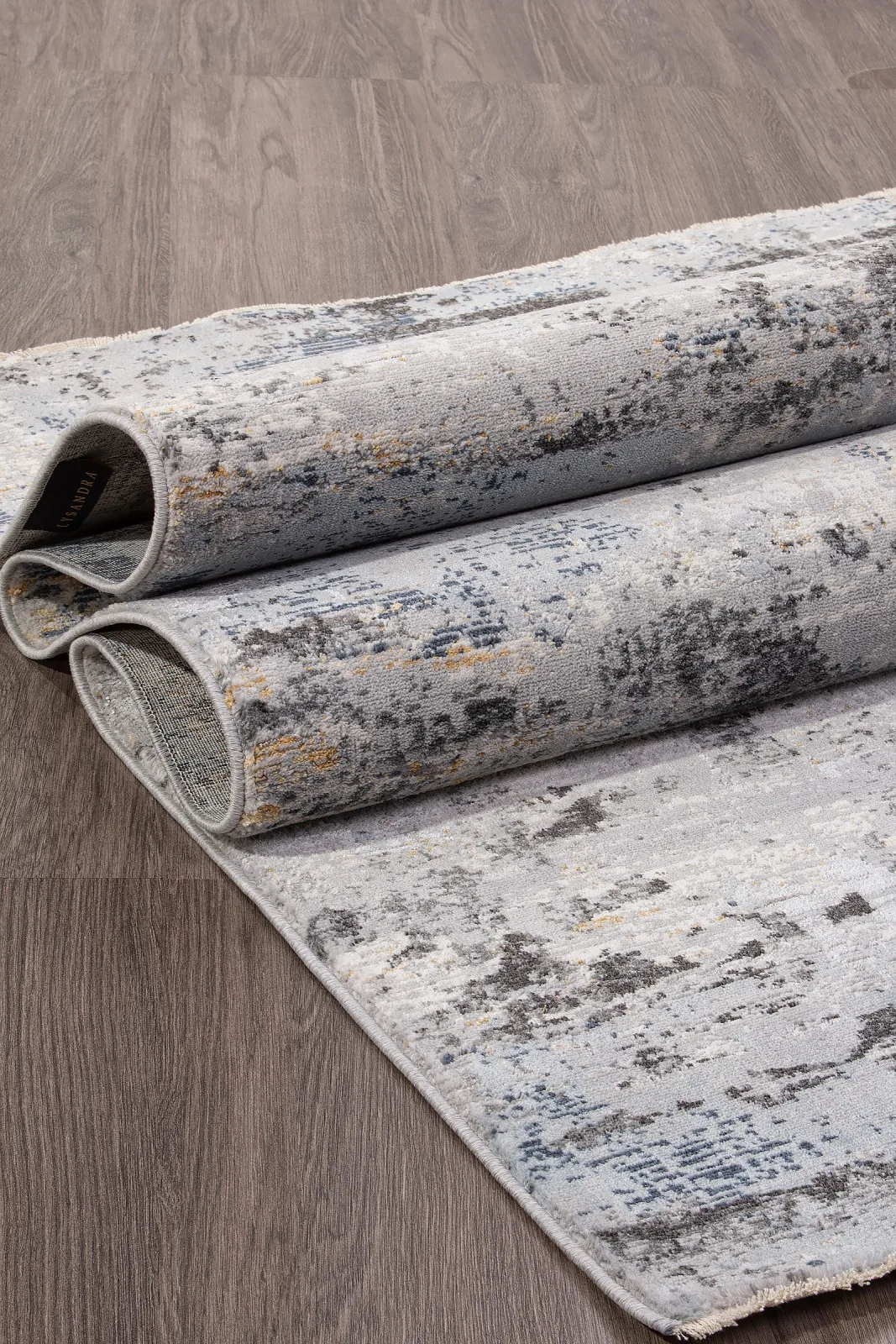 Современный ковер PETRA L0773B - LIGHT GRAY Heat-set Турция