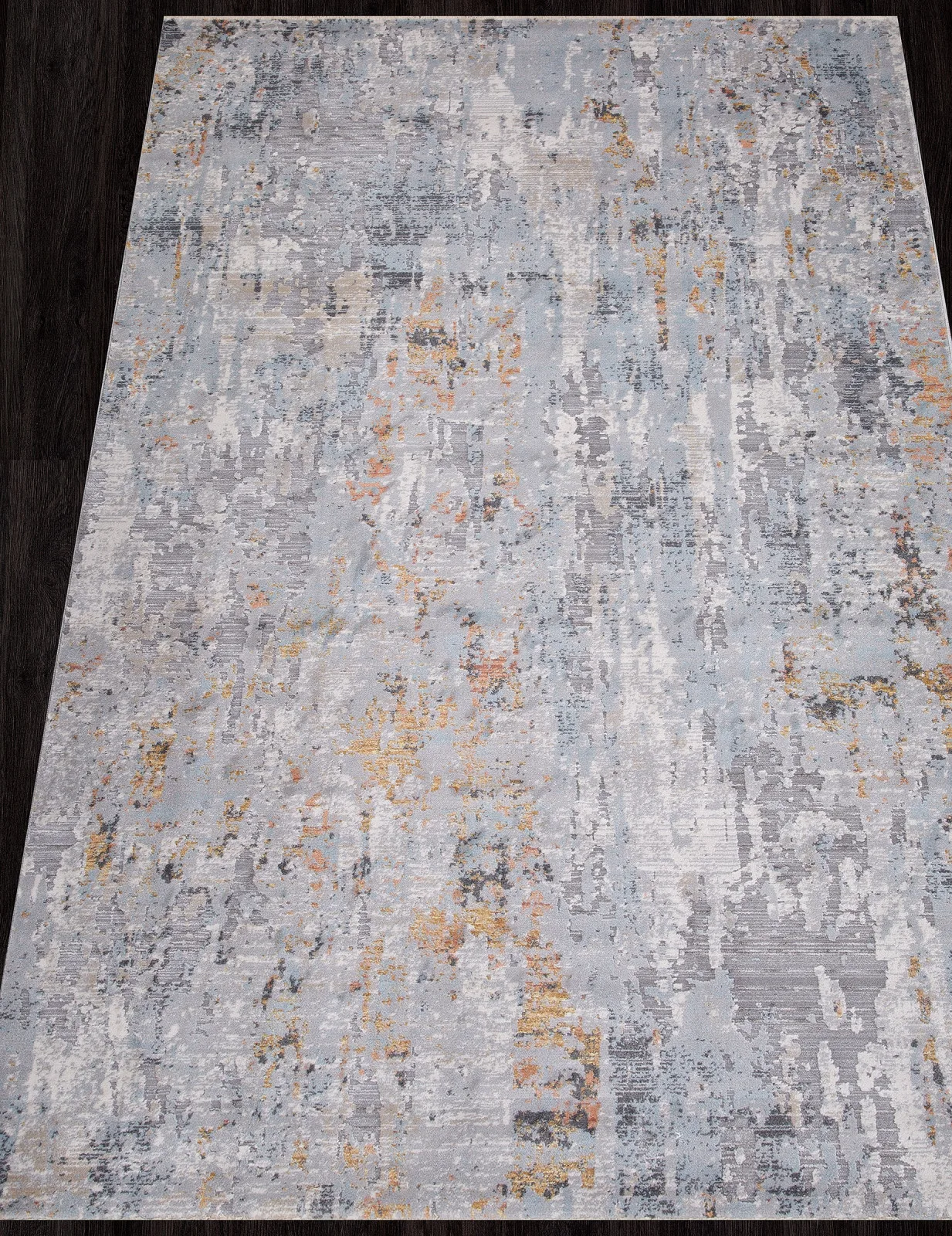 Современный ковер PETRA L0774A - LIGHT GRAY Heat-set Турция