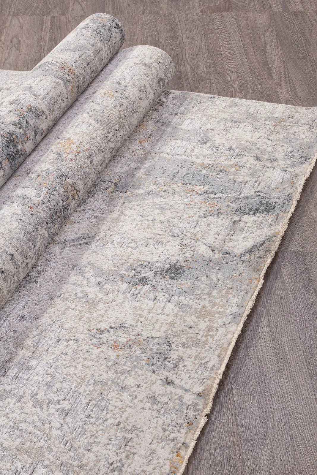 Винтажный ковер PETRA L0772A - LIGHT GRAY Heat-set Турция