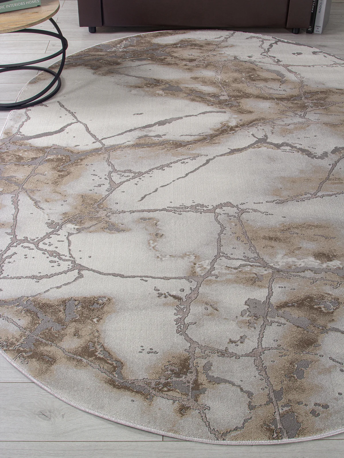 Современный ковер GRAFF 3270 - GRAY-BEIGE Heat-set Россия