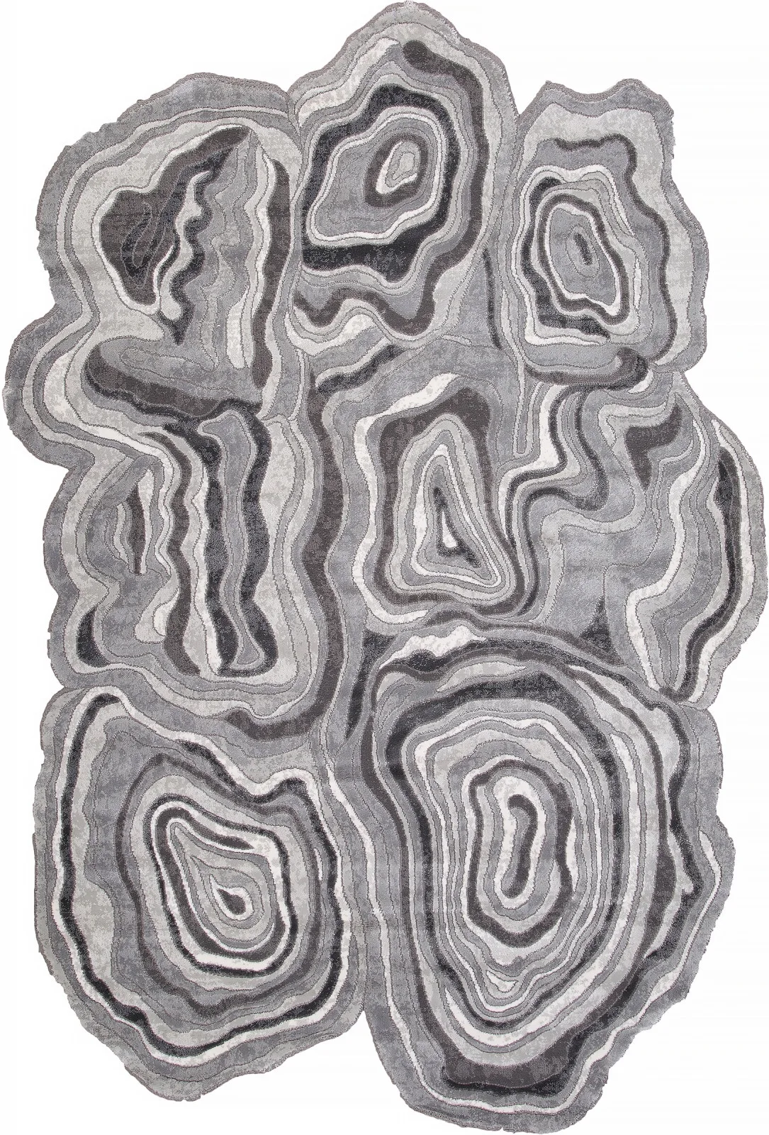 Современный ковер SAFIR 00841G - GREY / GREY Heat-set Турция