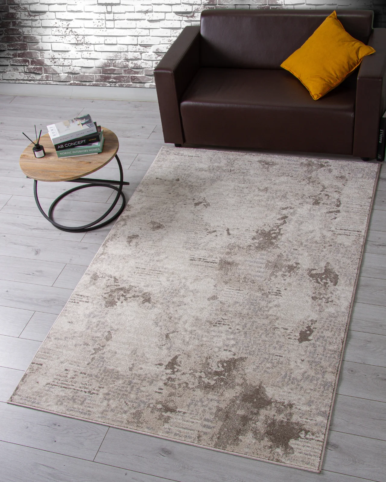 Современный ковер TORNADO F152 - BEIGE-BROWN фризе Россия