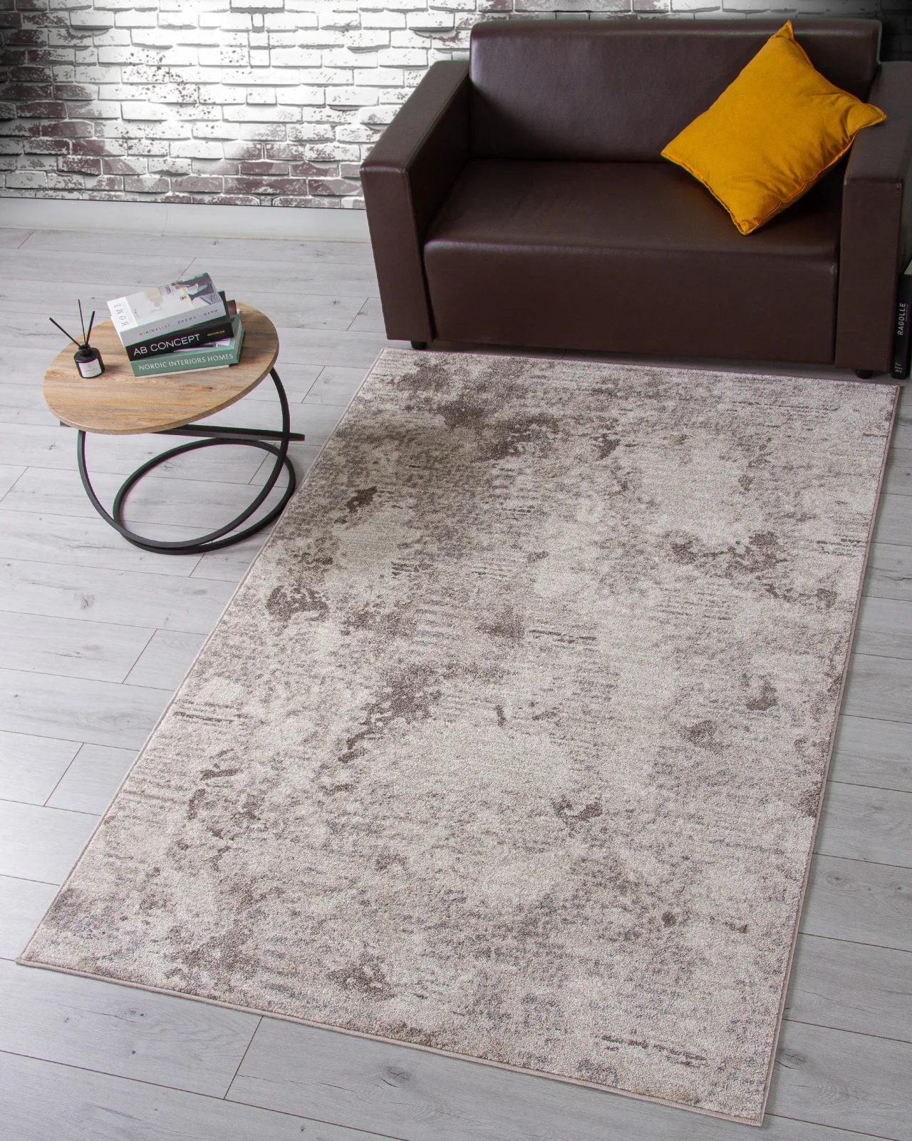 Современный ковер TORNADO F152 - BEIGE-BROWN фризе Россия