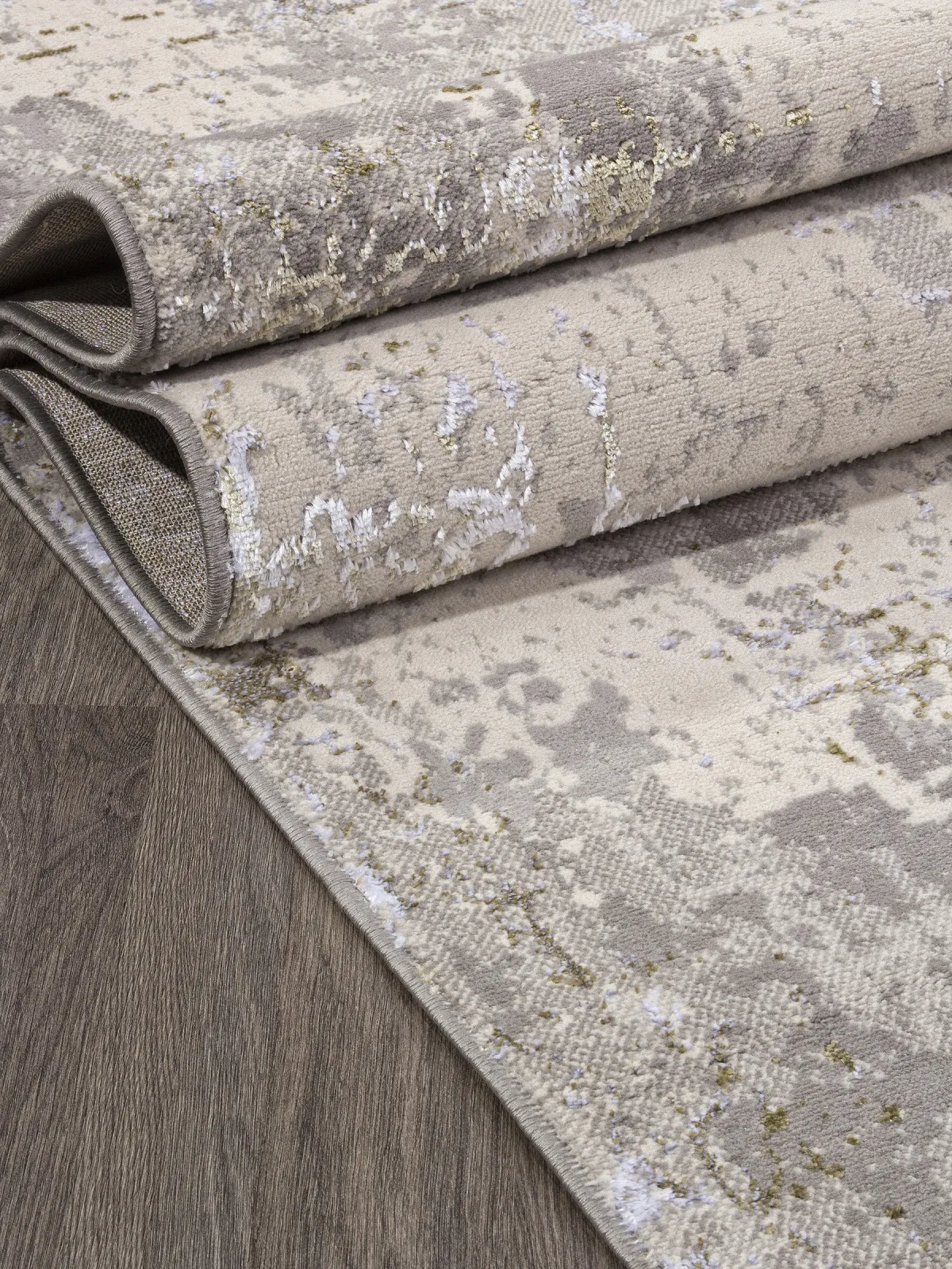 Винтаж ковер LIMAN F169 - CREAM-GREEN полиэстер Россия