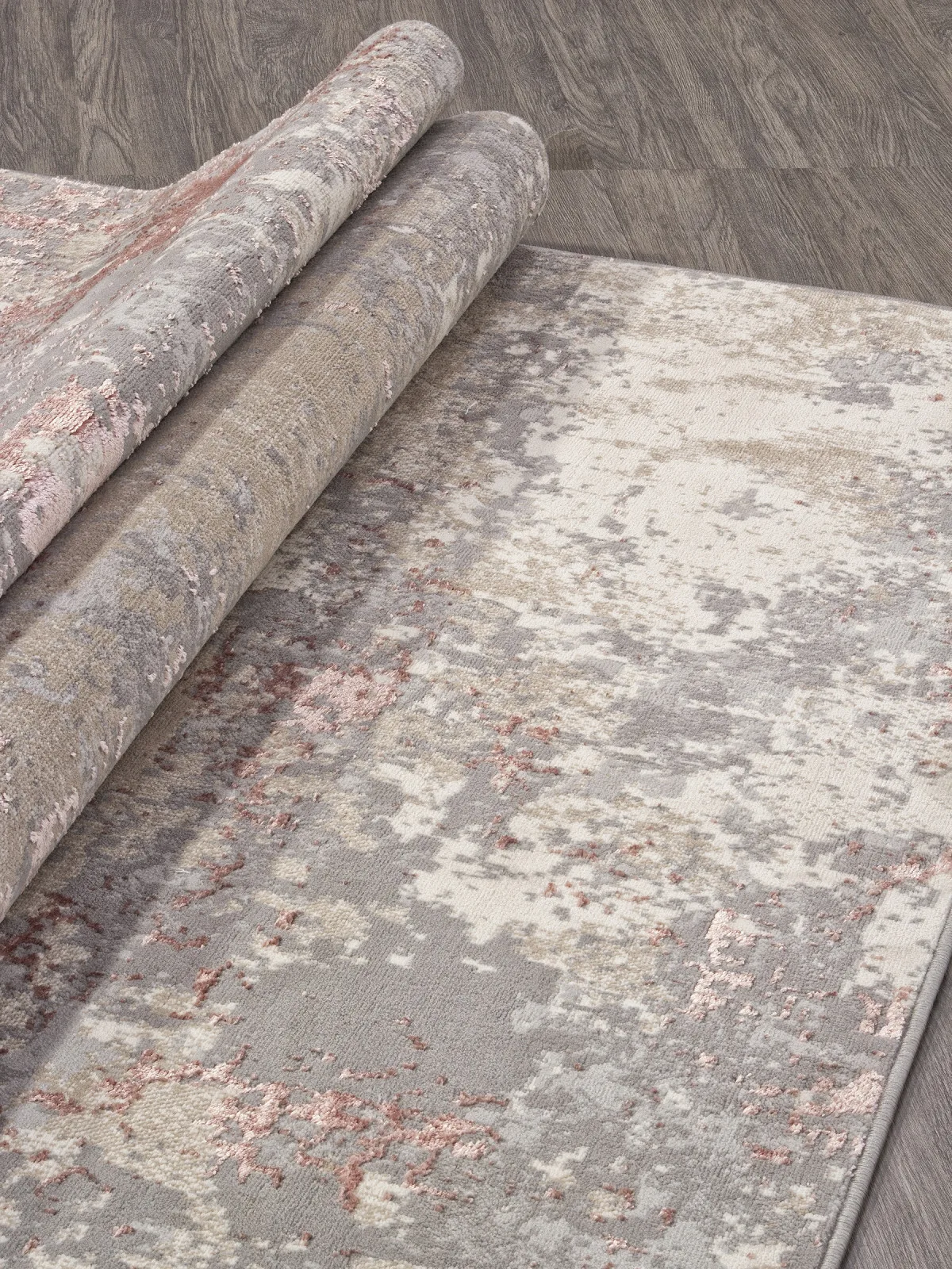 Современный ковер LIMAN F163 - BEIGE-PINK полиэстер Россия