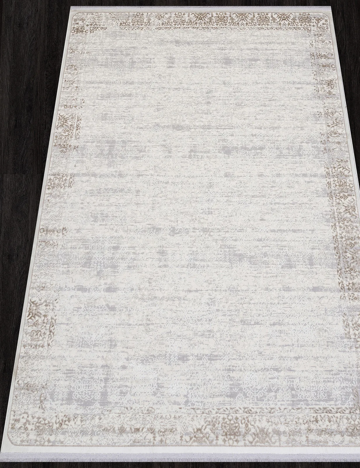 Классический ковер ASADU 07402A - CREAM FDY / CREAM FDY полиэстер Турция