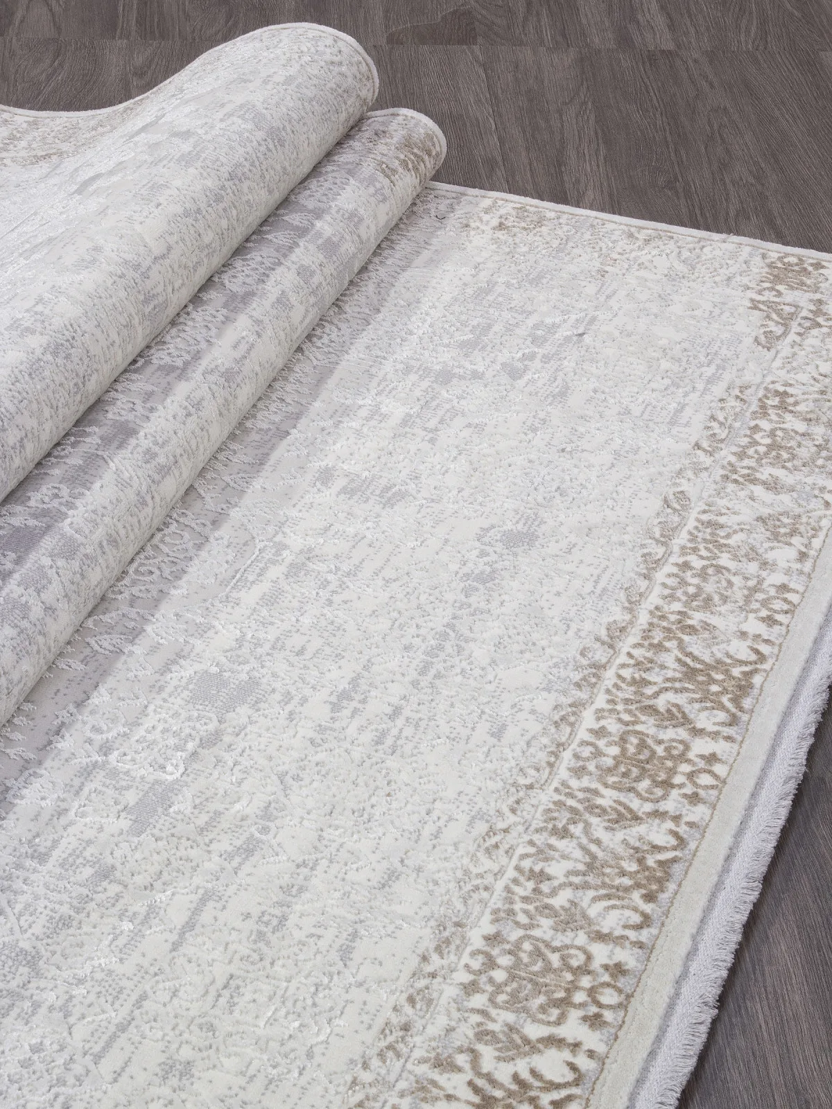 Классический ковер ASADU 07402A - CREAM FDY / CREAM FDY полиэстер Турция