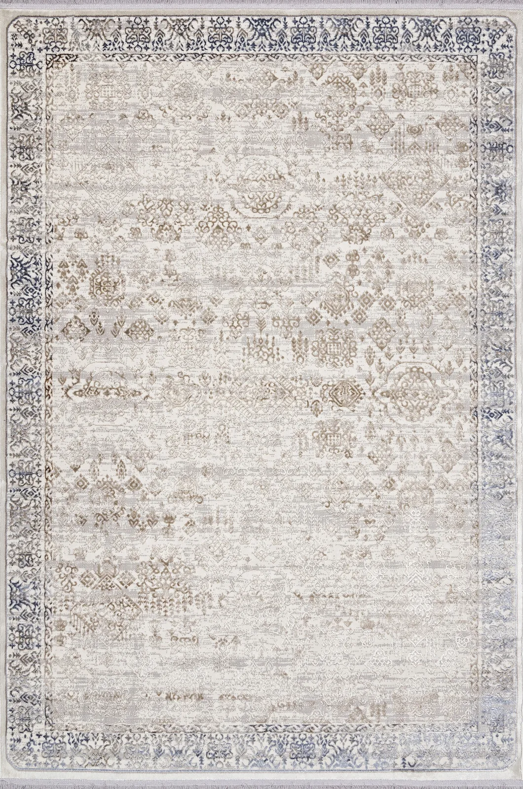 Винтажный ковер ASADU 07402A - L.BLUE FDY / CREAM FDY полиэстер Турция