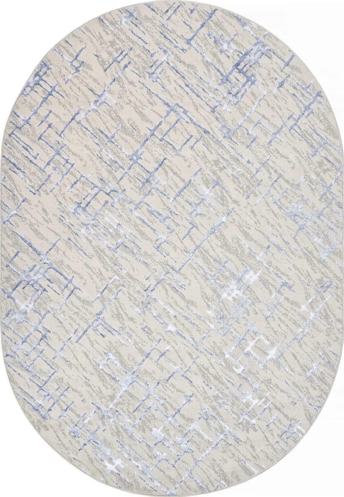Современный ковер LIMAN F164 - CREAM-BLUE полиэстер Россия