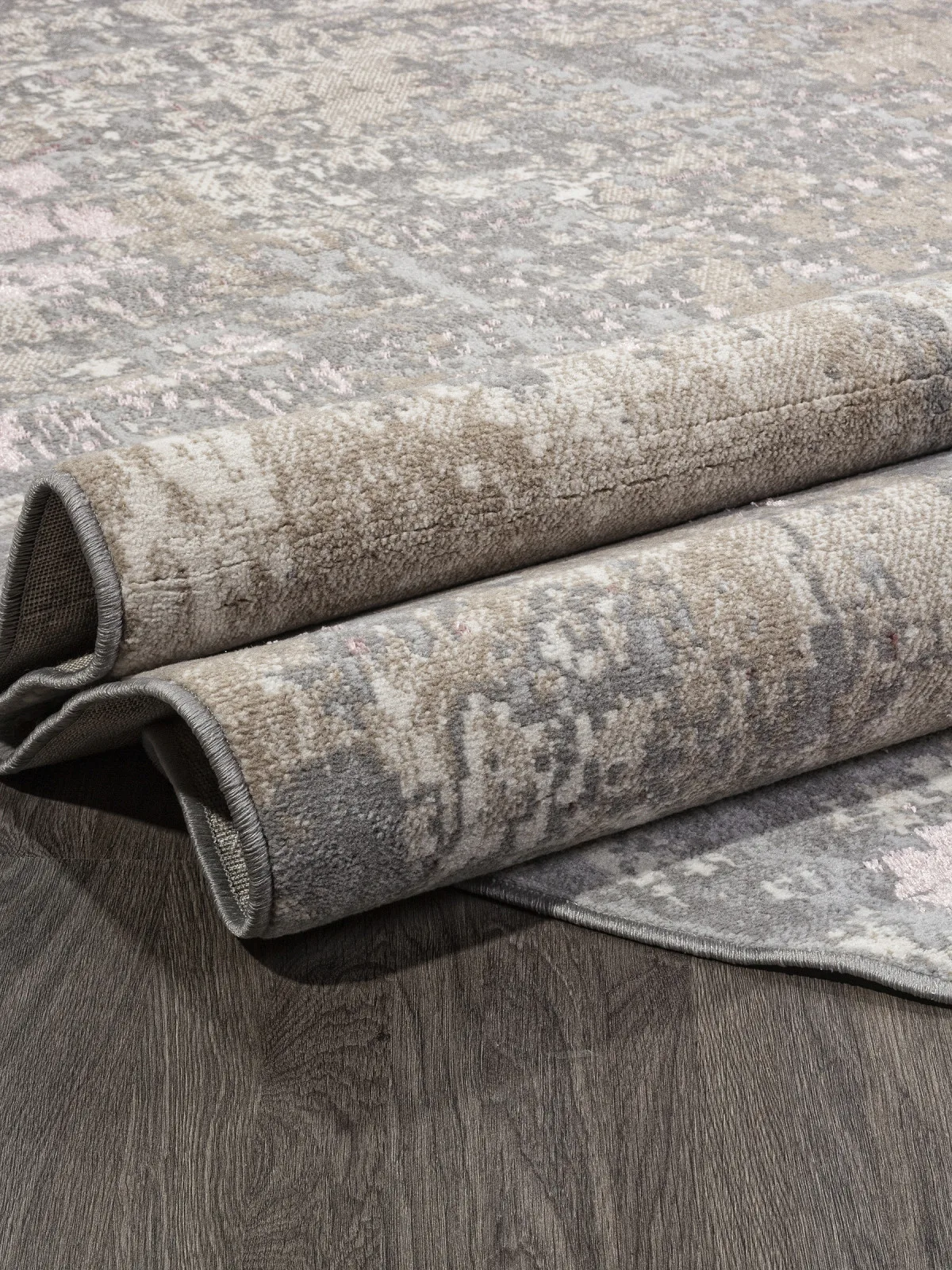 Современный ковер LIMAN F163 - BEIGE-PINK полиэстер Россия