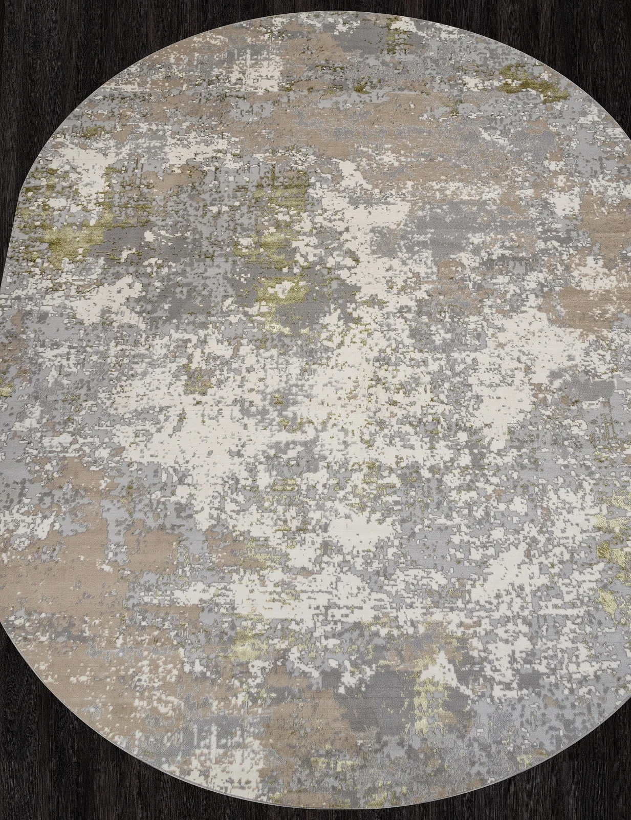 Современный ковер LIMAN F163 - CREAM-GREEN полиэстер Россия