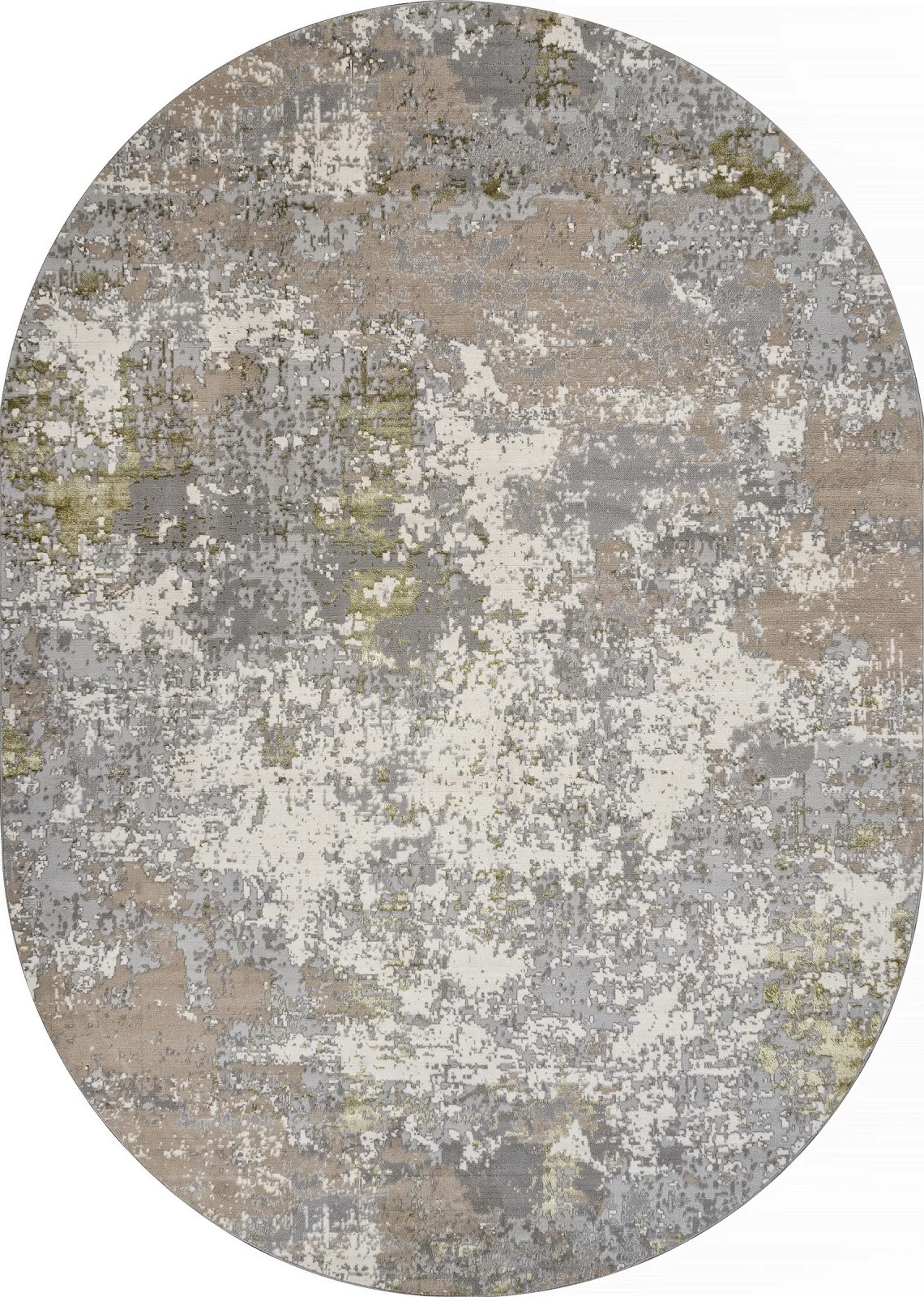 Современный ковер LIMAN F163 - CREAM-GREEN полиэстер Россия