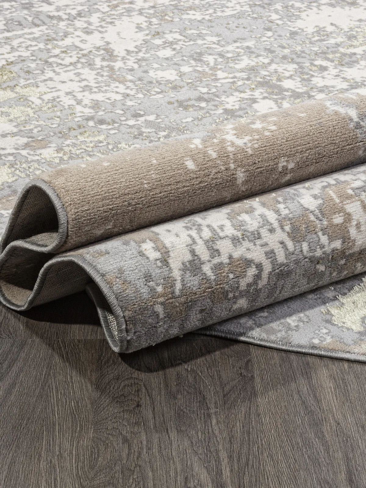 Современный ковер LIMAN F163 - CREAM-GREEN полиэстер Россия