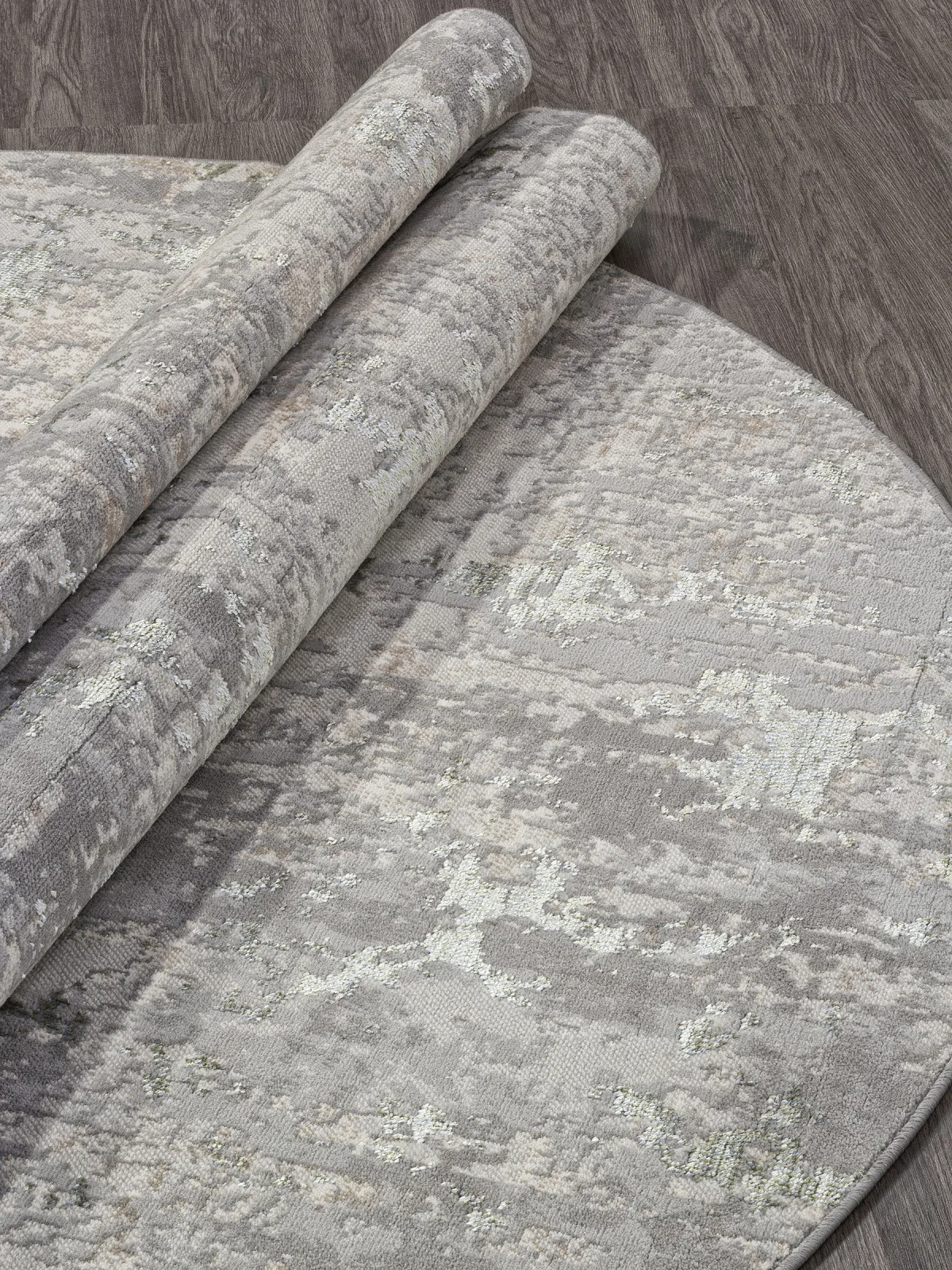 Современный ковер LIMAN F165 - CREAM-BLUE полиэстер Россия