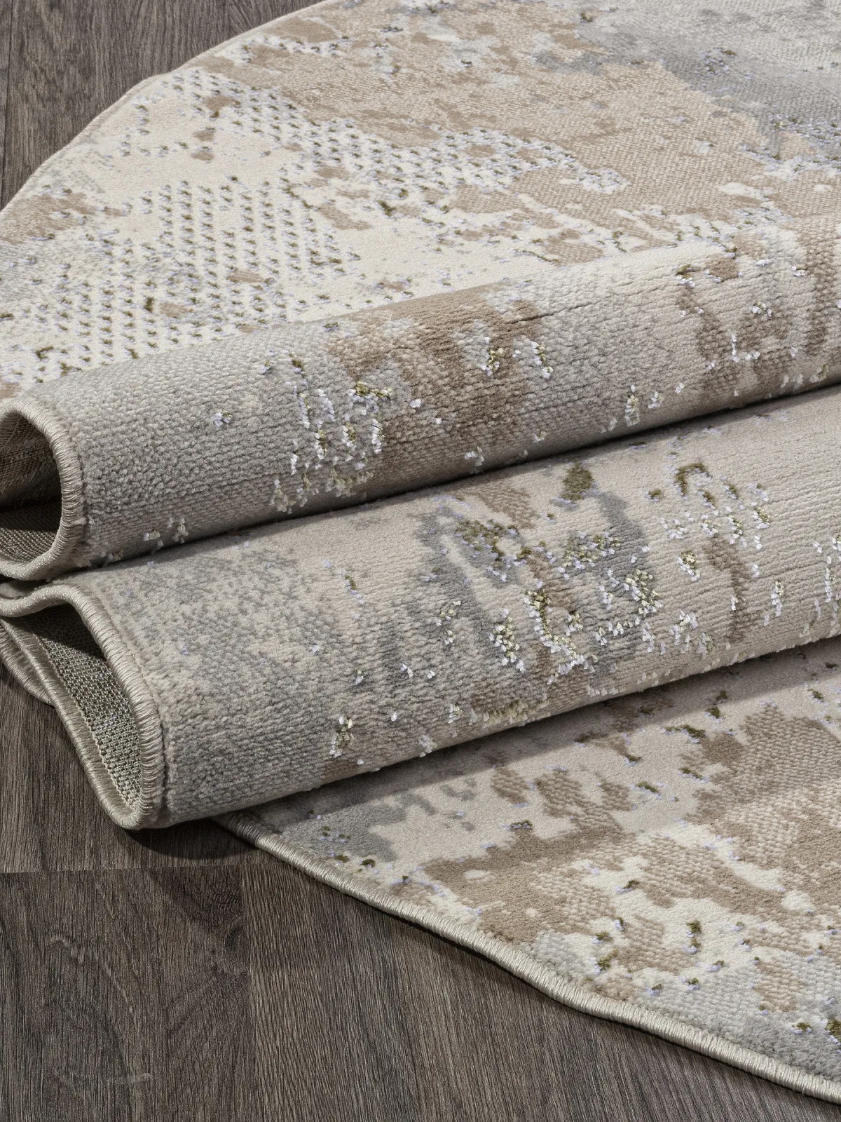 Современный ковер LIMAN F171 - CREAM-GREEN полиэстер Россия