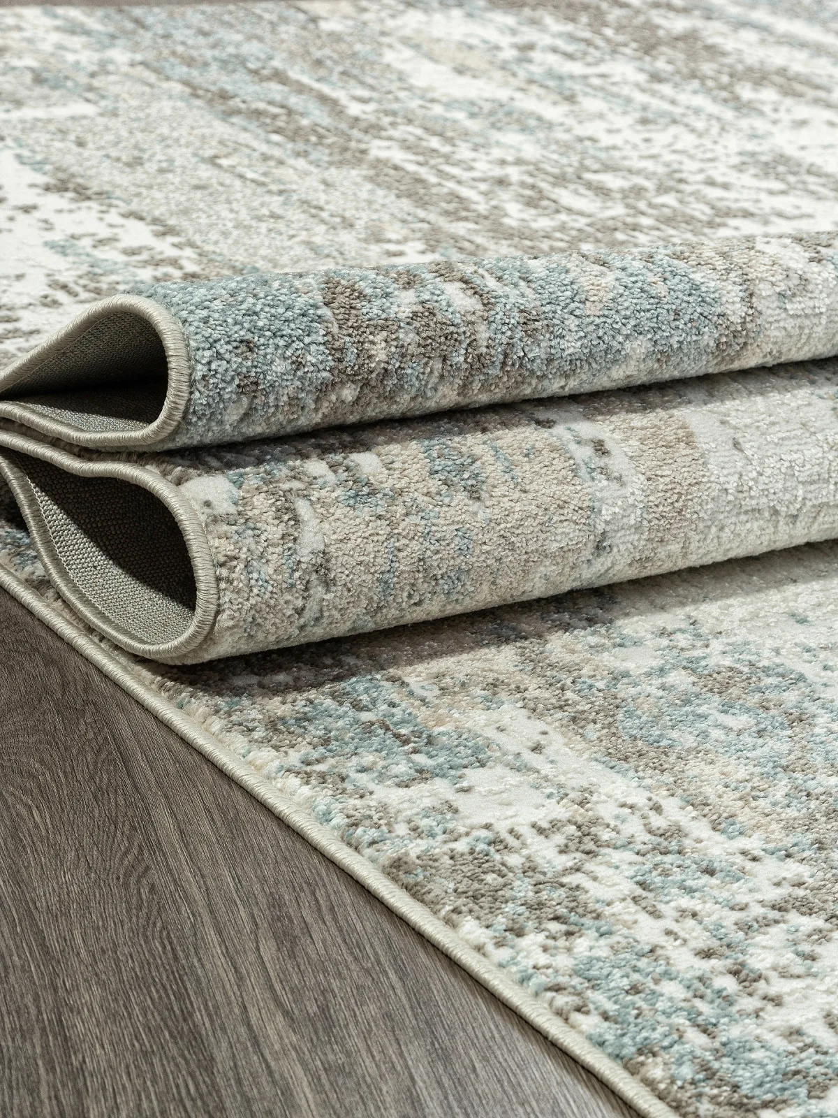 Современный ковер NATUREL F229 - BEIGE-BLUE фризе Россия