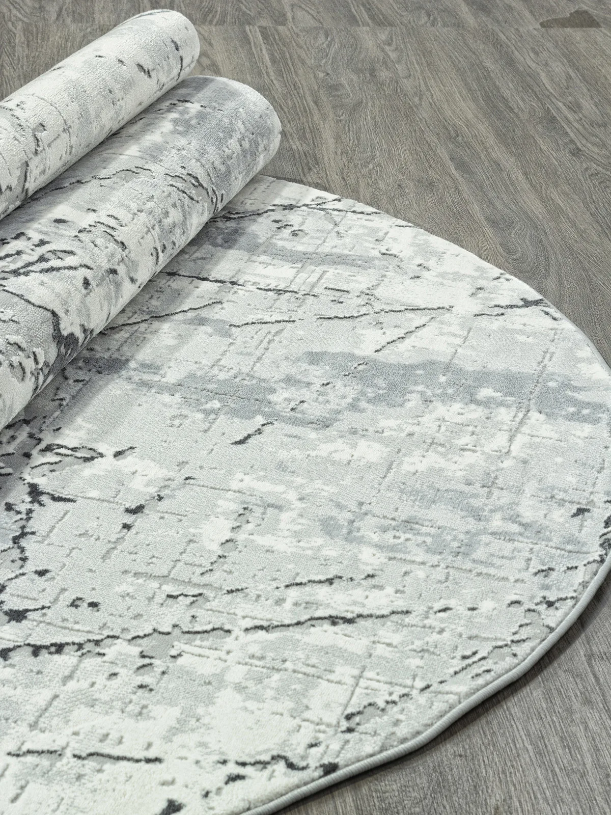 Современный ковер NENSI GL039G - GREY / GREY Heat-set Турция