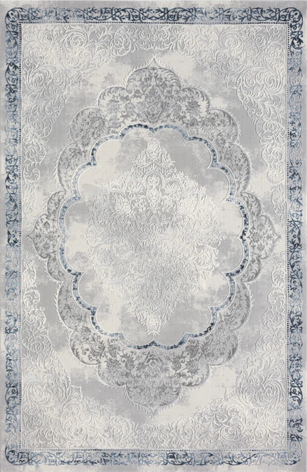 Классический ковер NENSI GL073T - GREY / GREY Heat-set Турция