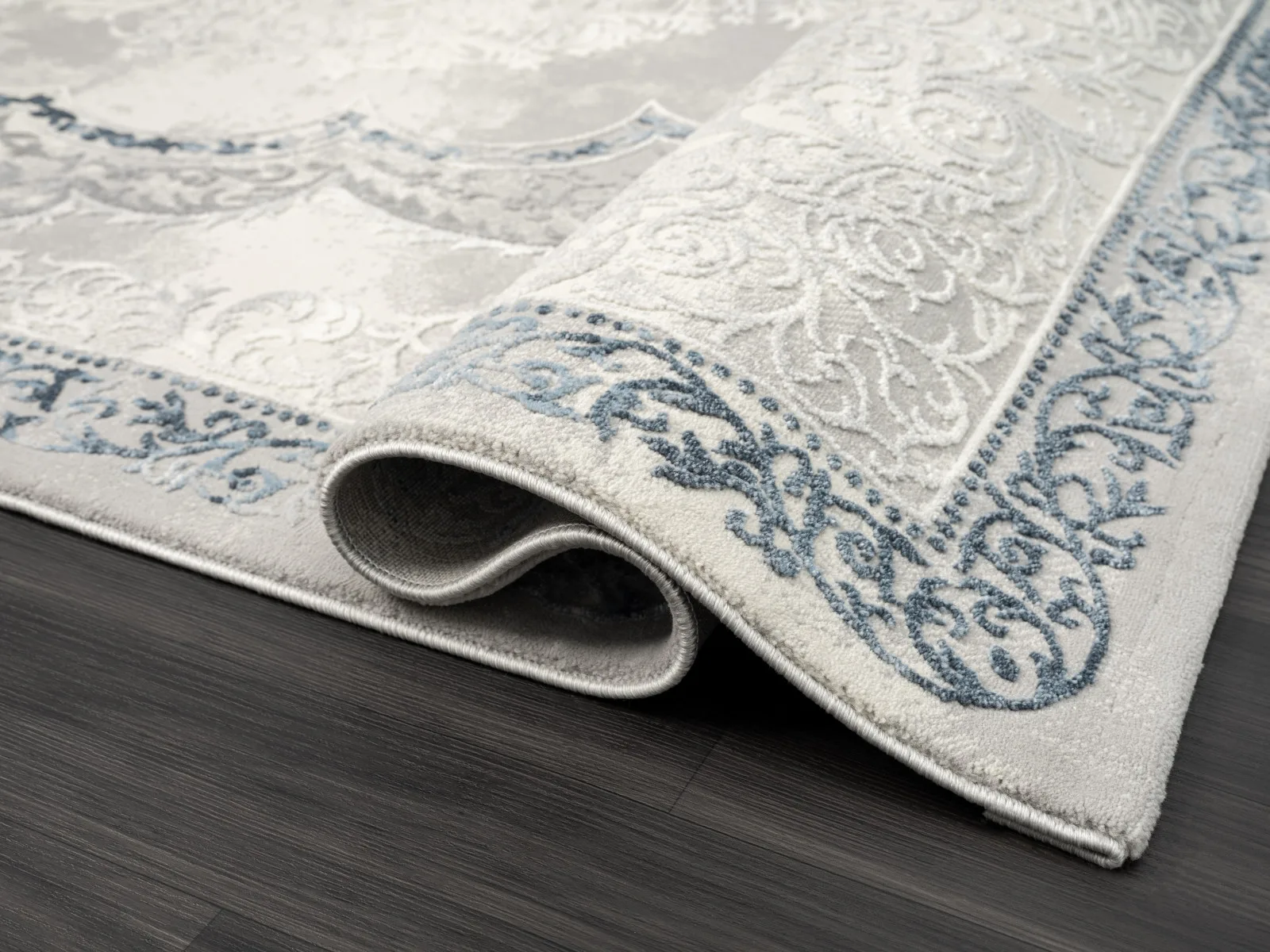 Классический ковер NENSI GL073T - GREY / GREY Heat-set Турция