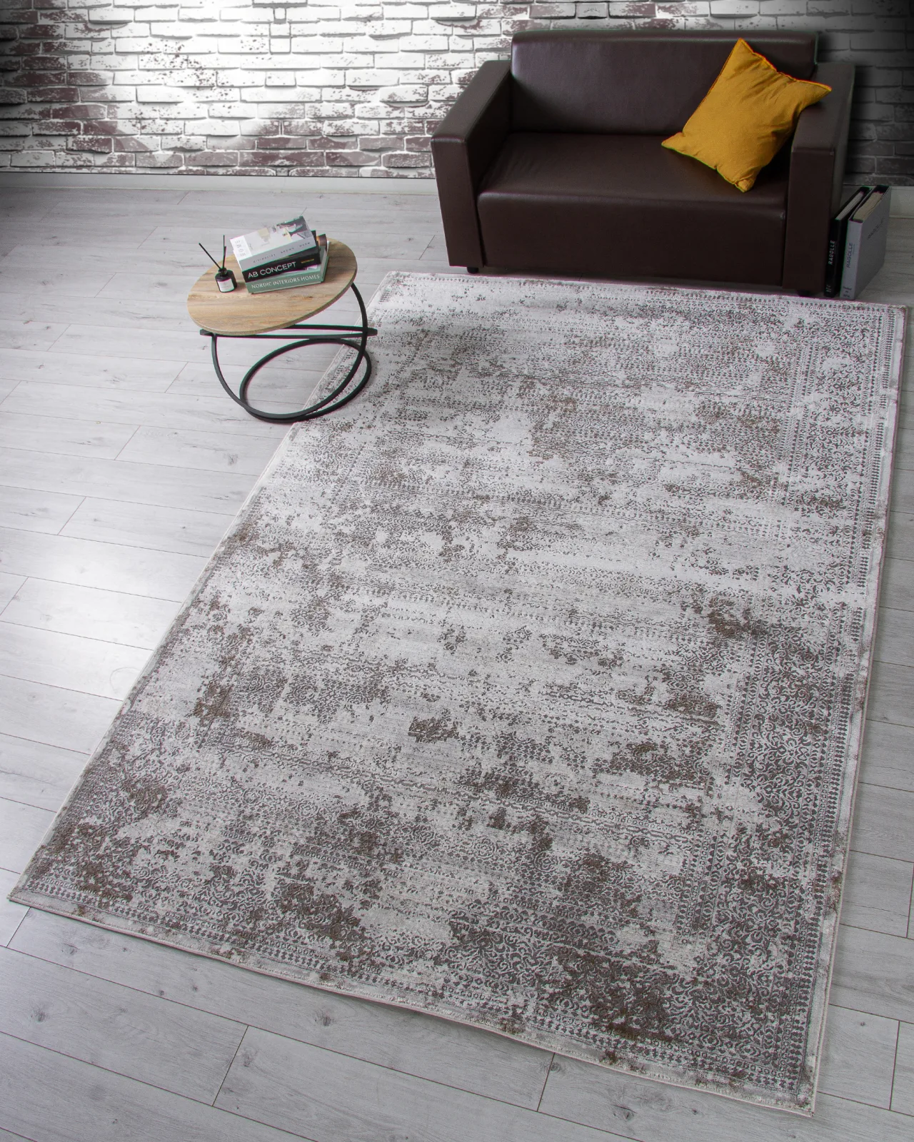 Винтажный ковер GRAFF F239 - GRAY-BEIGE Heat-set Россия