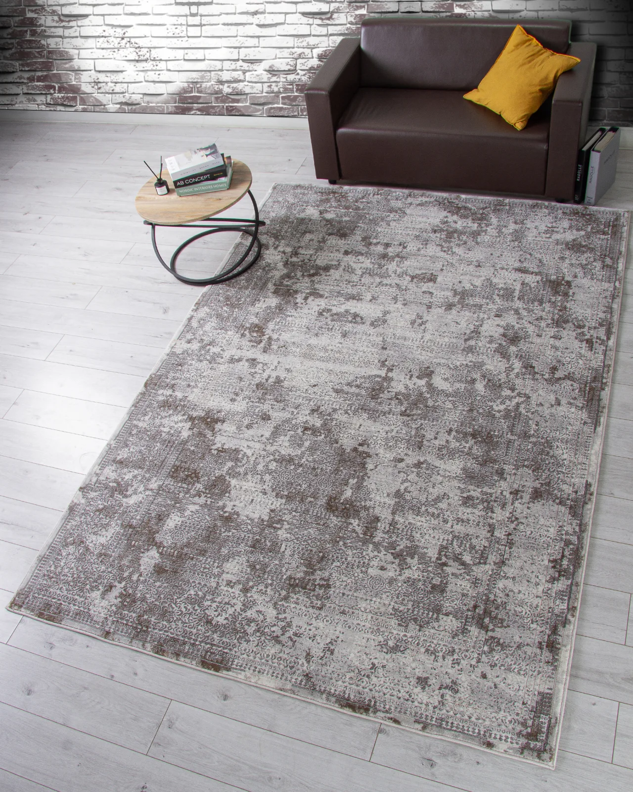 Винтажный ковер GRAFF F239 - GRAY-BEIGE Heat-set Россия