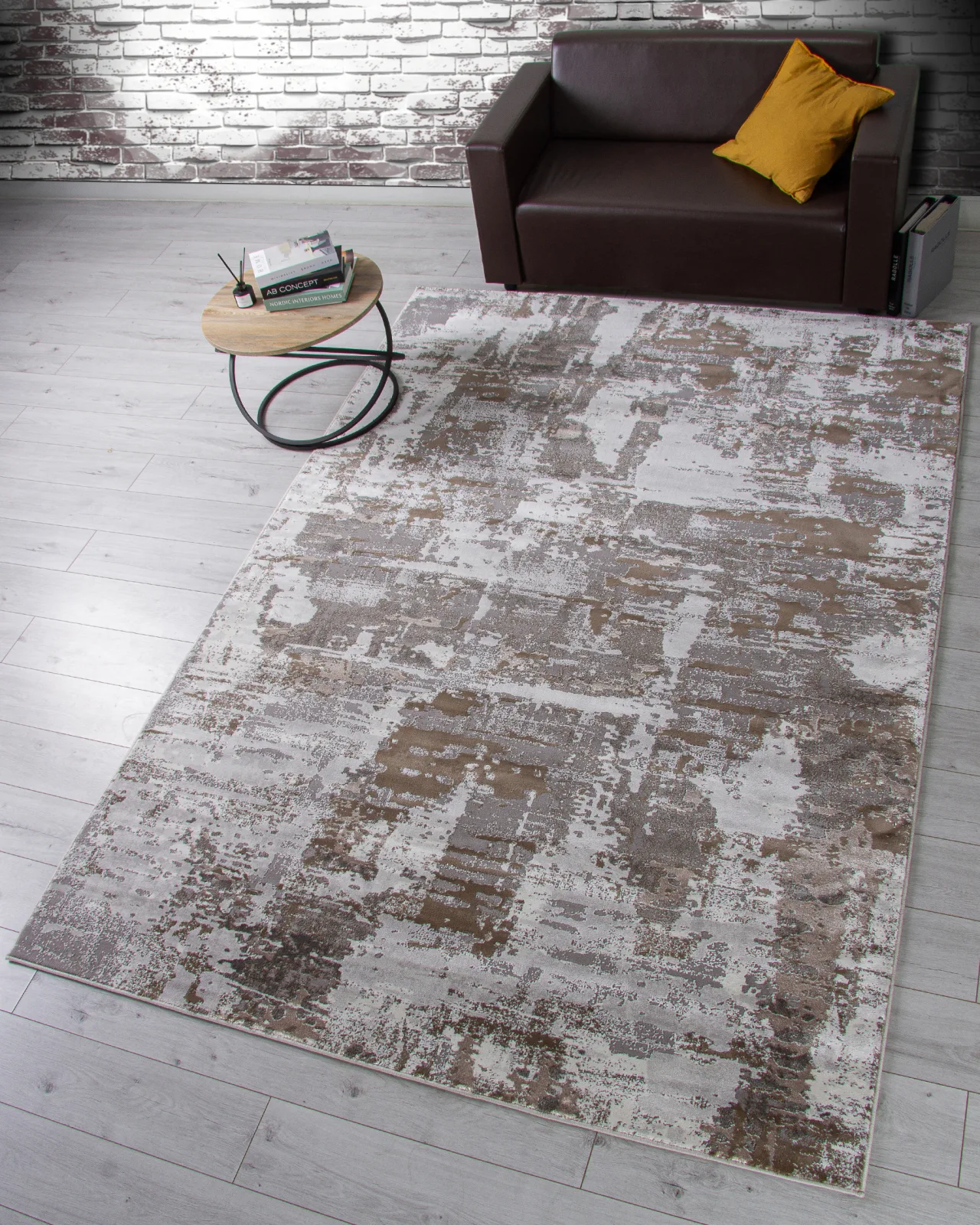 Современный ковер GRAFF F238 - GRAY-BEIGE Heat-set Россия